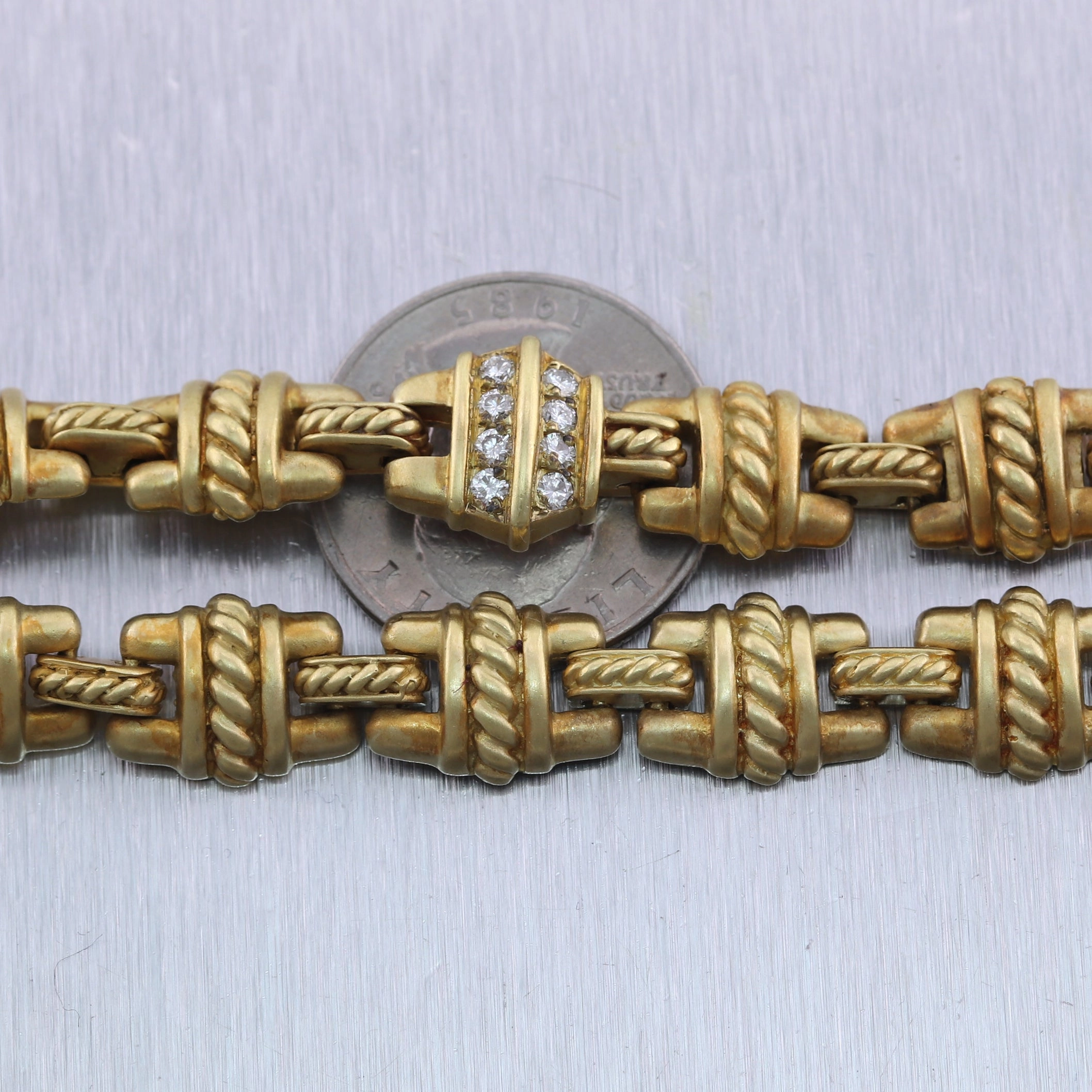 Judith Ripka 18k Yellow Gold 0.80ctw Diamond Choker 15" Necklace