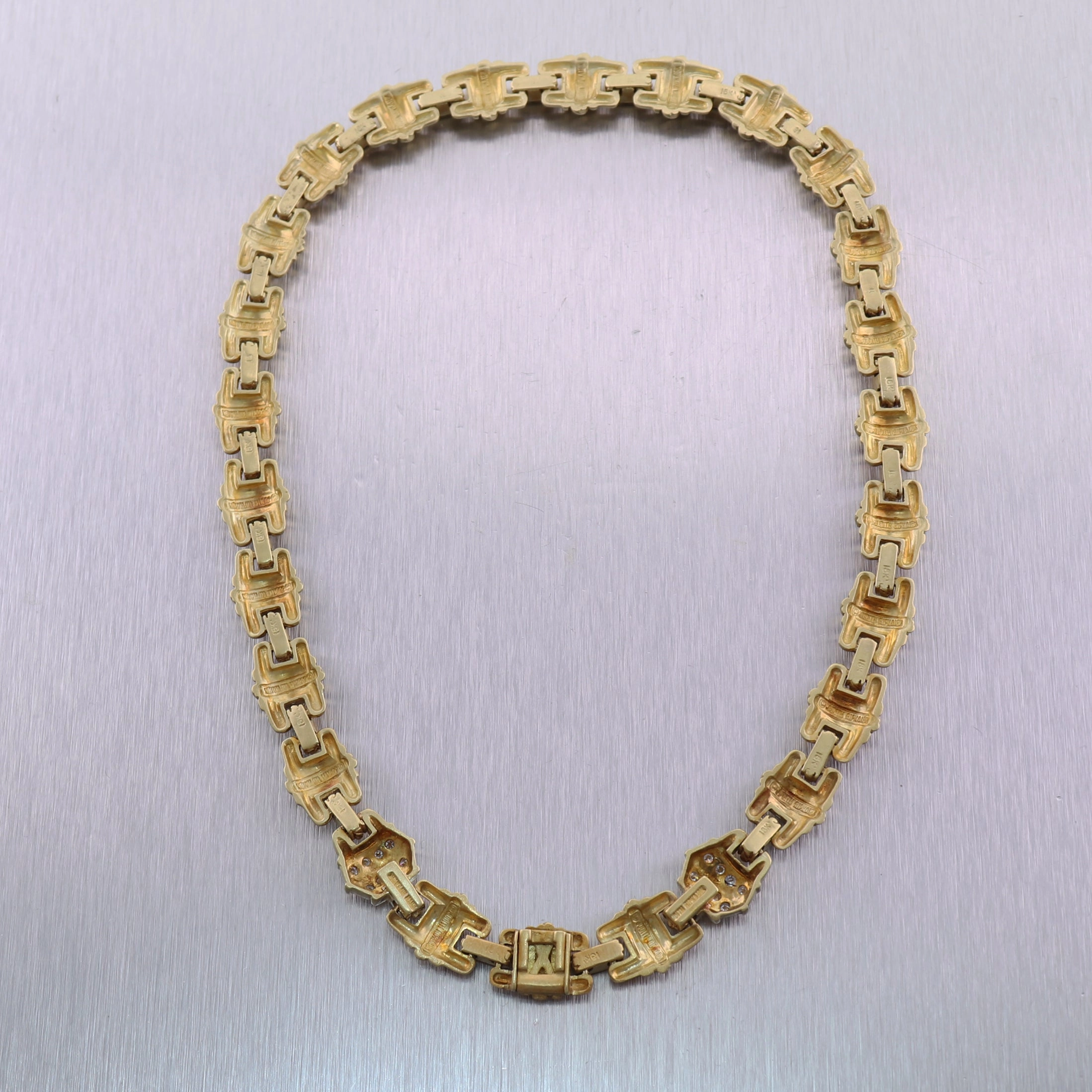Judith Ripka 18k Yellow Gold 0.80ctw Diamond Choker 15" Necklace