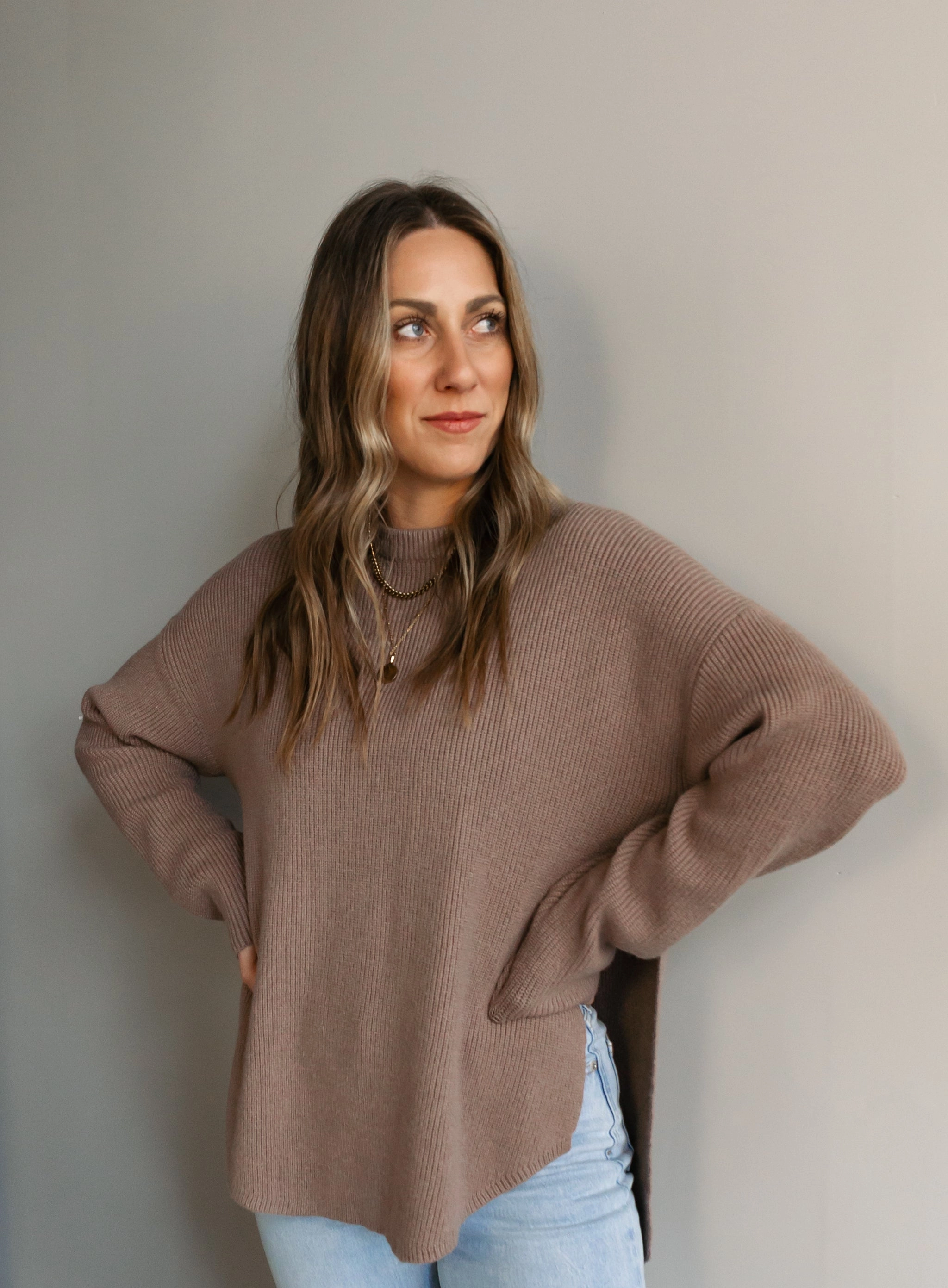 Kai Side Slit Sweater - Final Sale