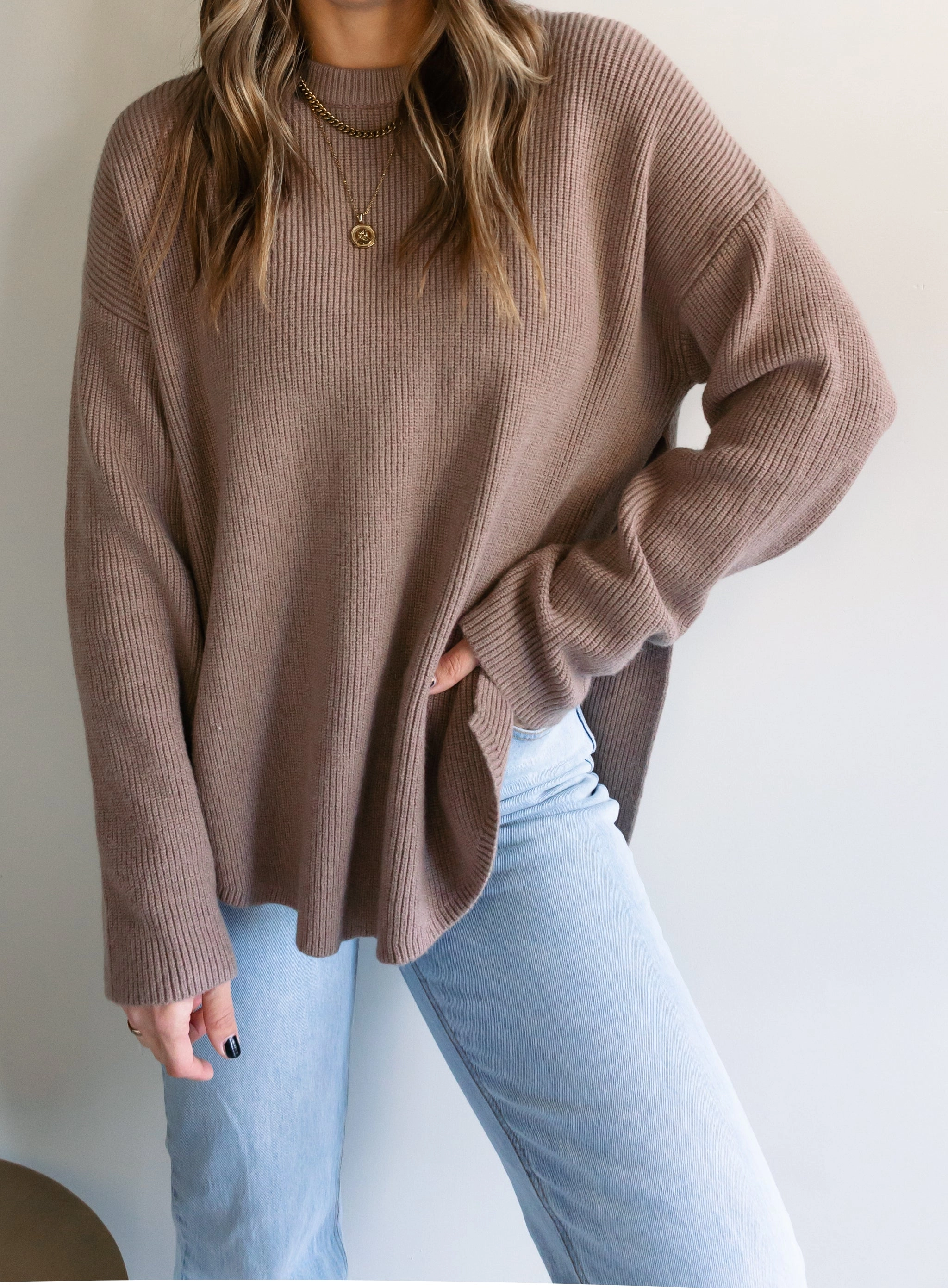 Kai Side Slit Sweater - Final Sale