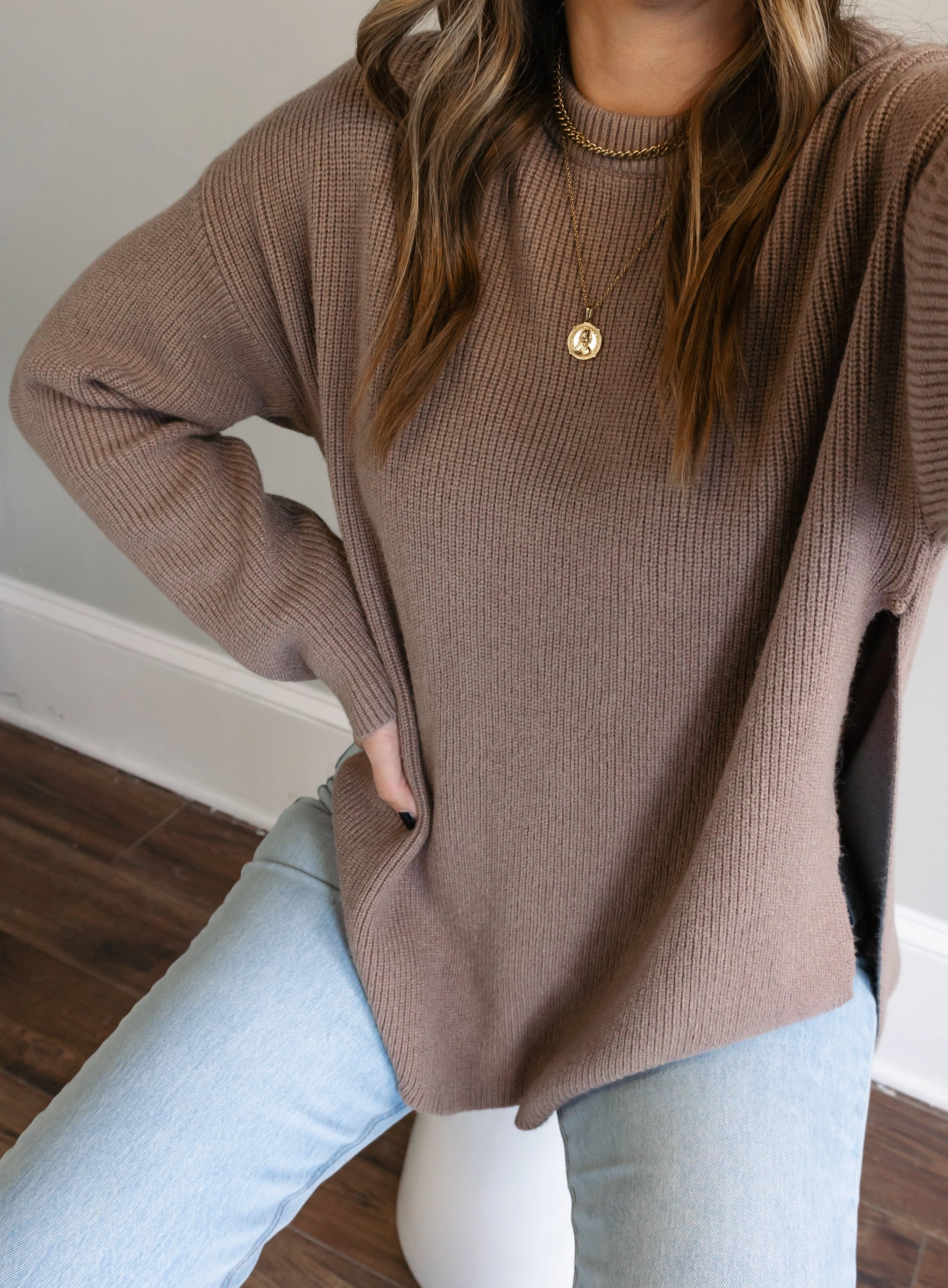 Kai Side Slit Sweater - Final Sale