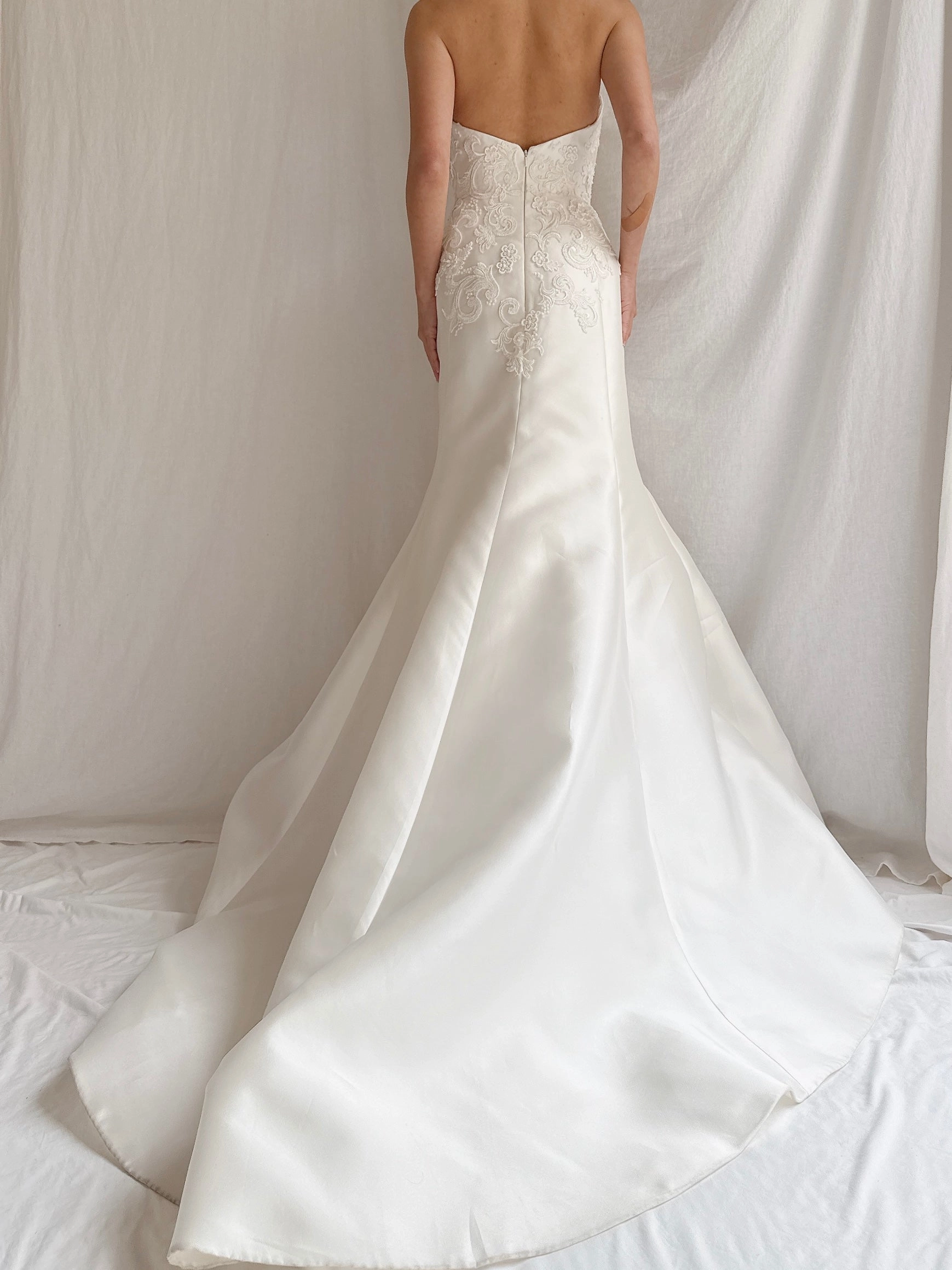 Liancarlo Couture Silk Mikado Strapless Dress - S/6