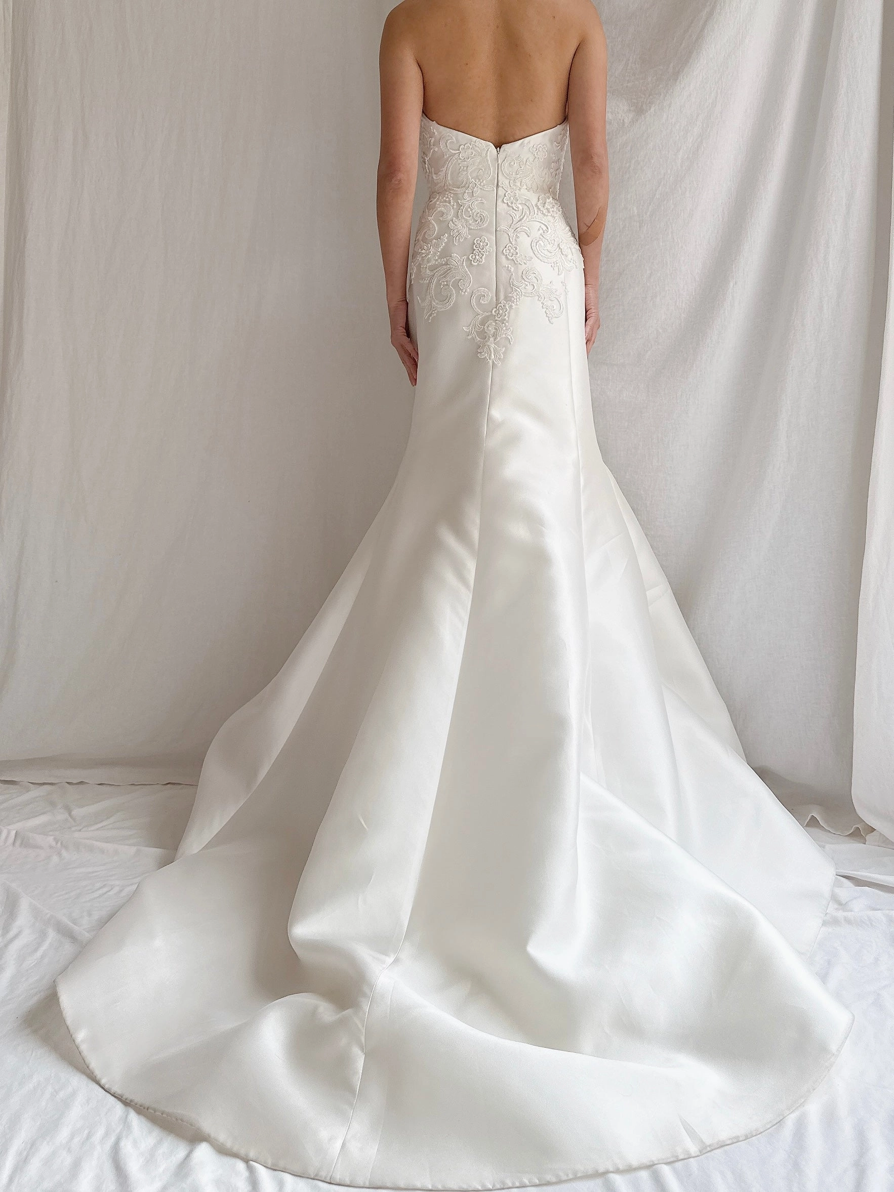 Liancarlo Couture Silk Mikado Strapless Dress - S/6