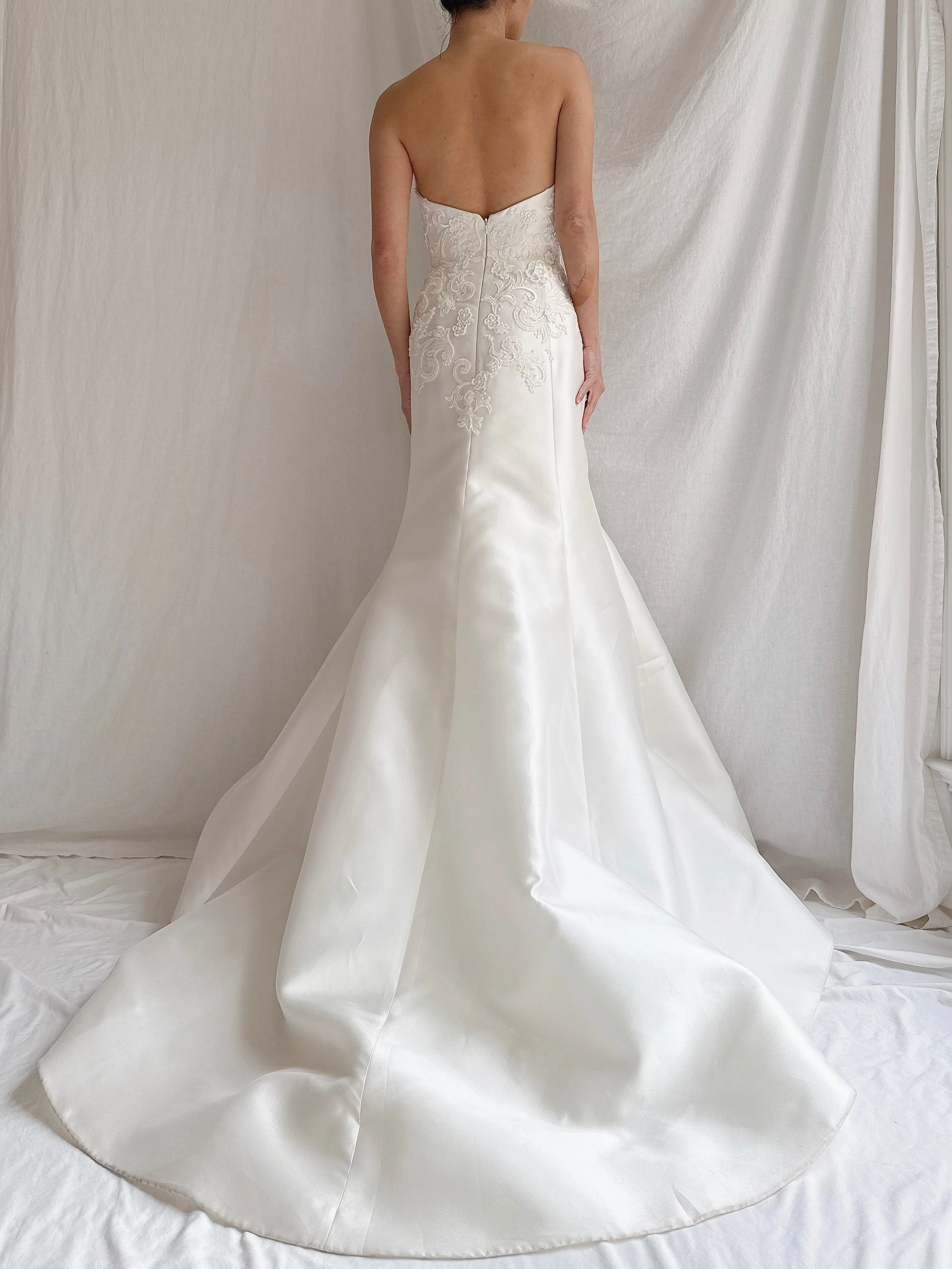 Liancarlo Couture Silk Mikado Strapless Dress - S/6
