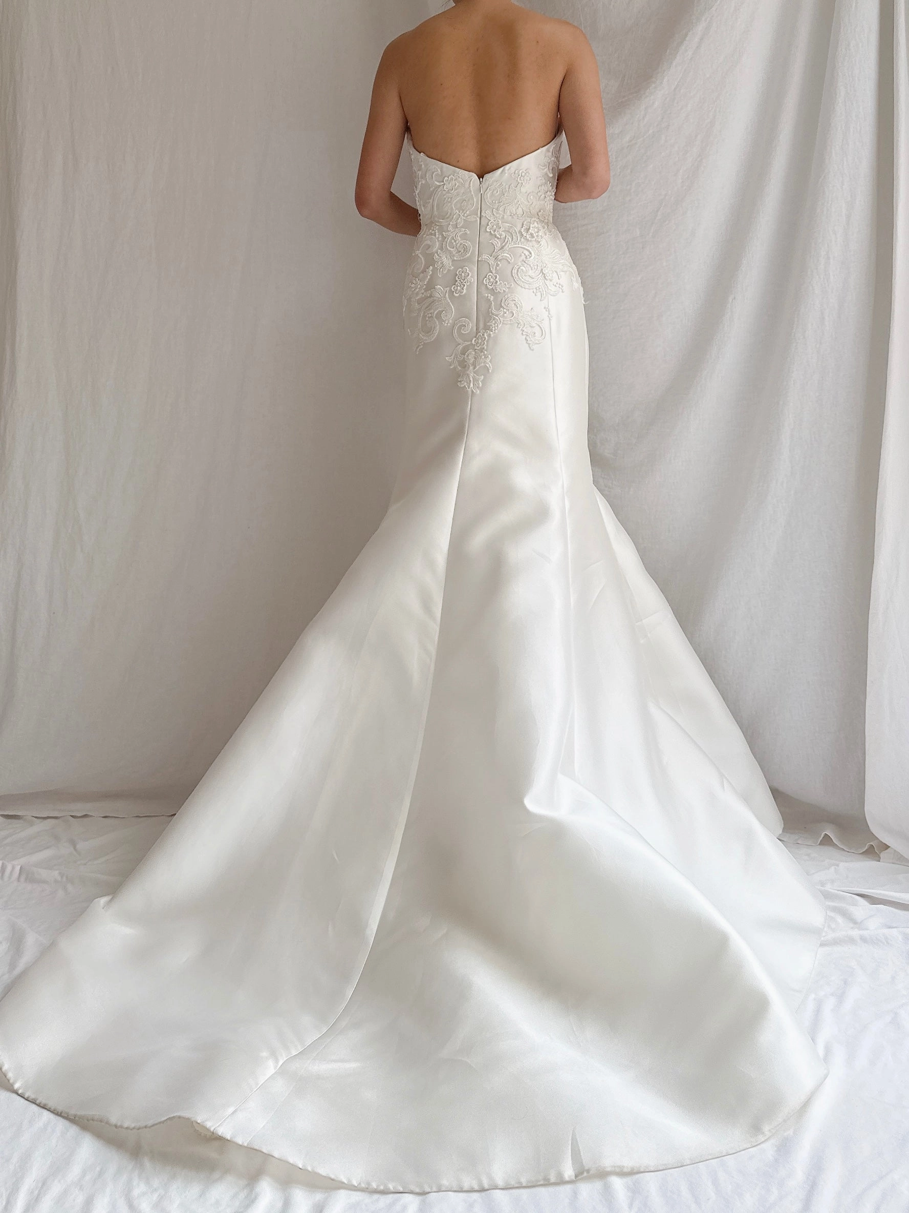 Liancarlo Couture Silk Mikado Strapless Dress - S/6