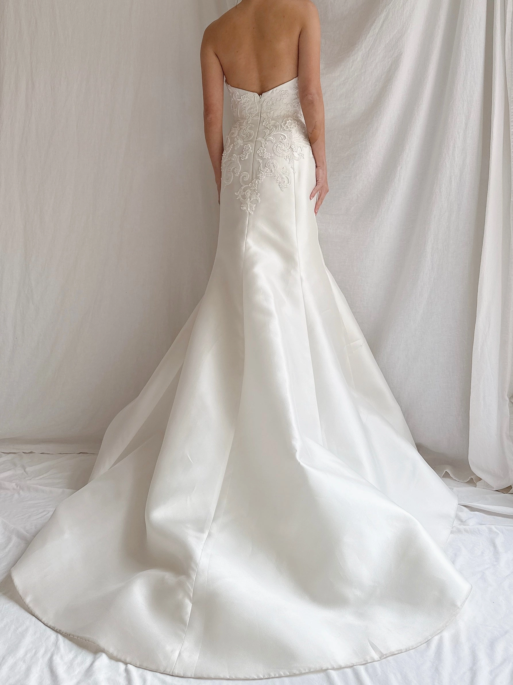 Liancarlo Couture Silk Mikado Strapless Dress - S/6