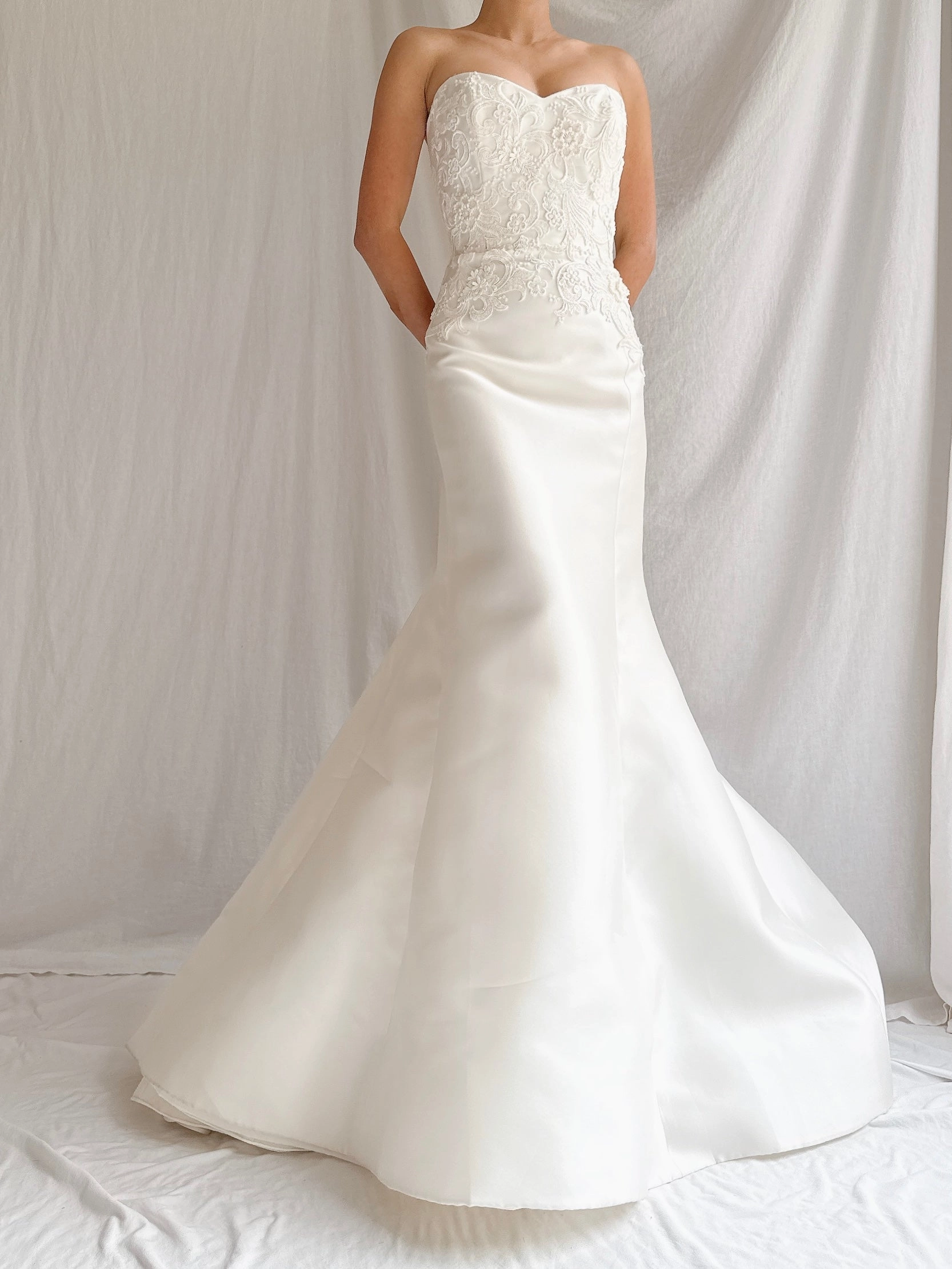 Liancarlo Couture Silk Mikado Strapless Dress - S/6