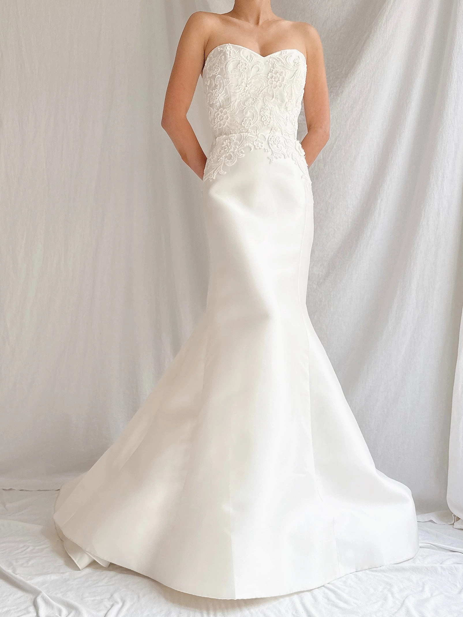 Liancarlo Couture Silk Mikado Strapless Dress - S/6