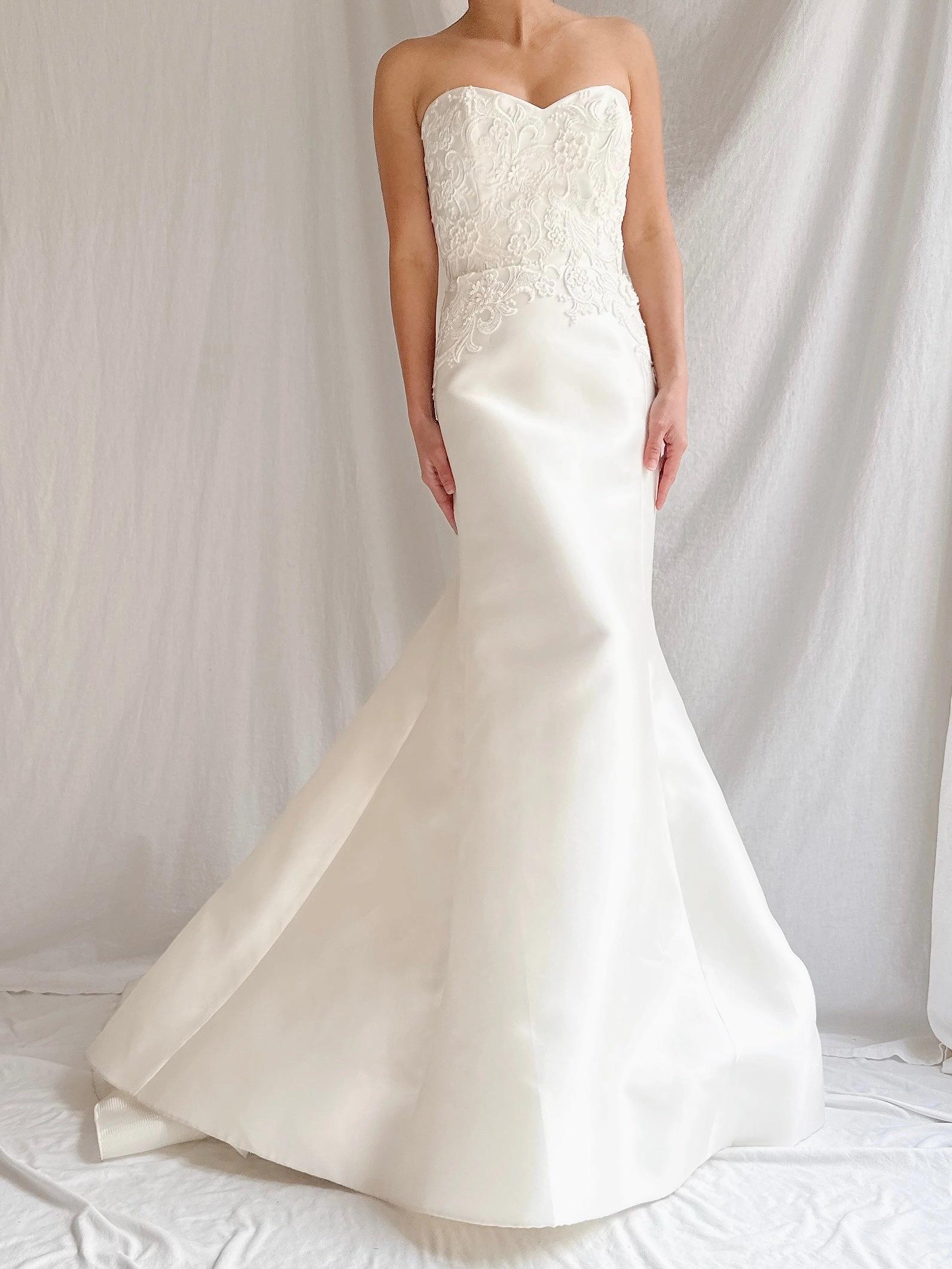 Liancarlo Couture Silk Mikado Strapless Dress - S/6