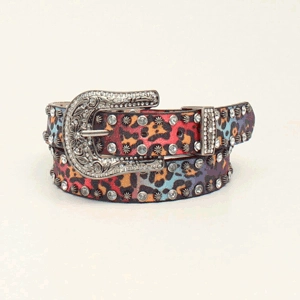 M&F Angel Ranch Kids Belt 1 Multi Coloured Leopard Print D130001097