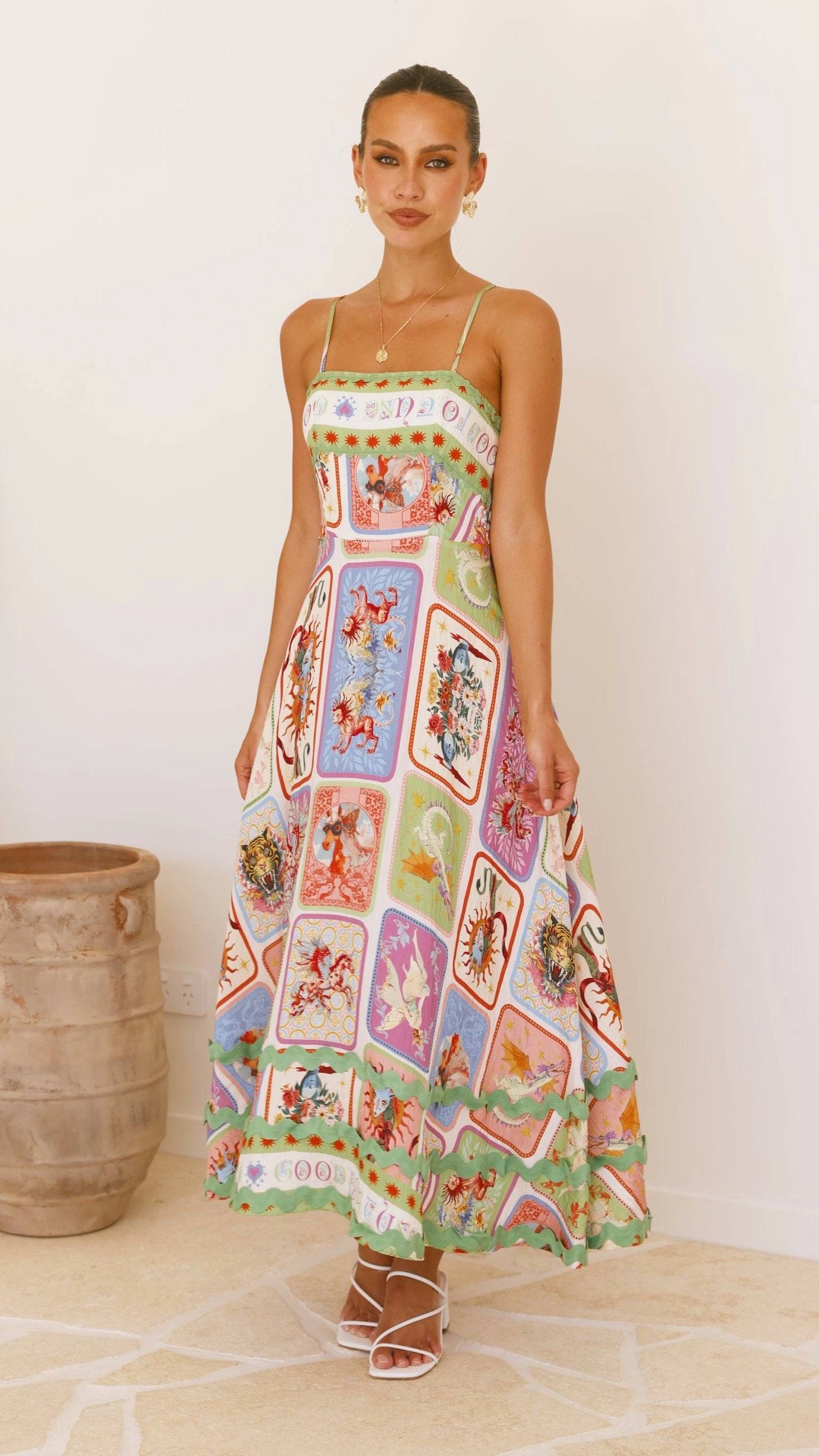 Olicia Maxi Dress - Aztec Print
