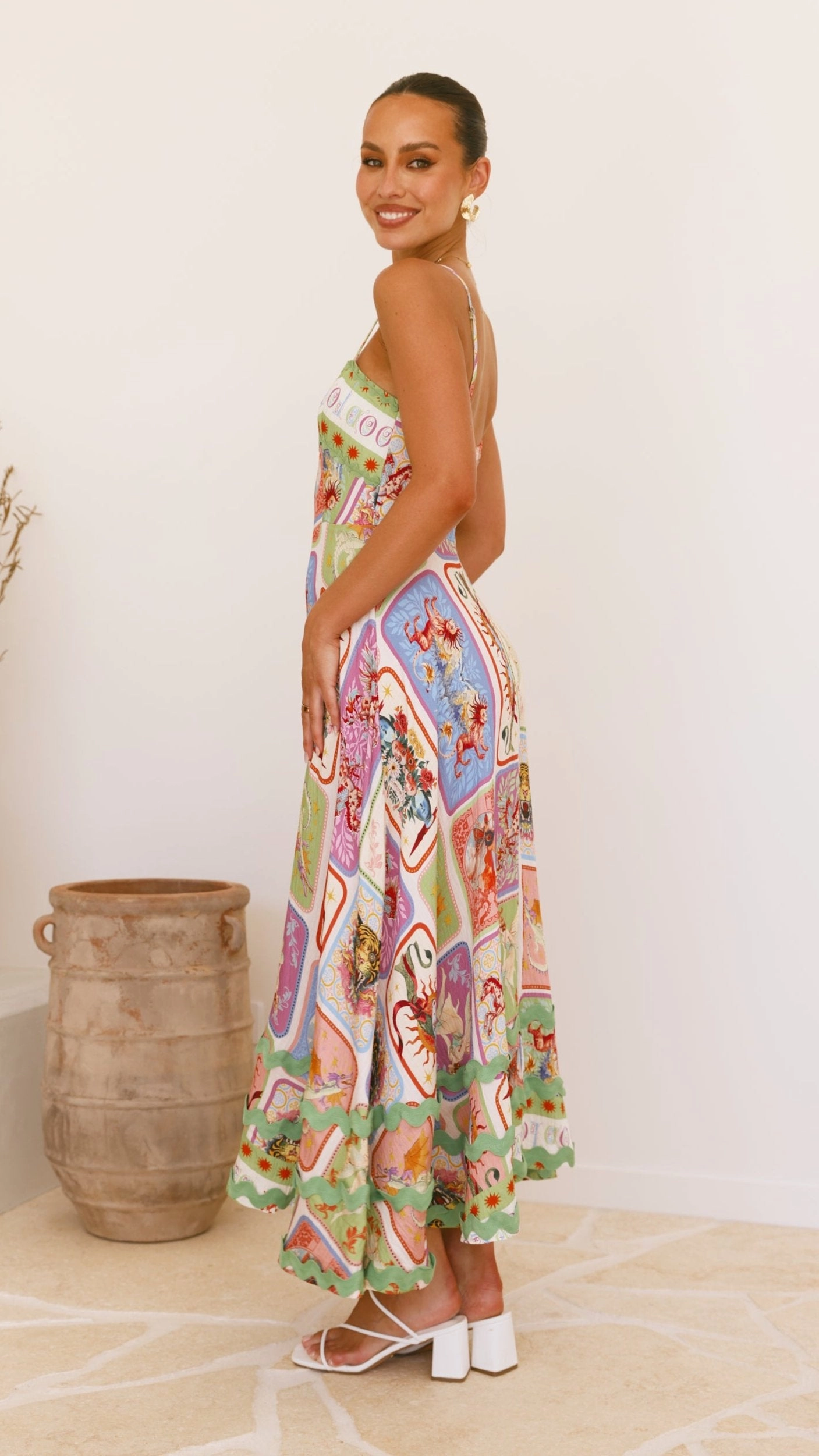 Olicia Maxi Dress - Aztec Print