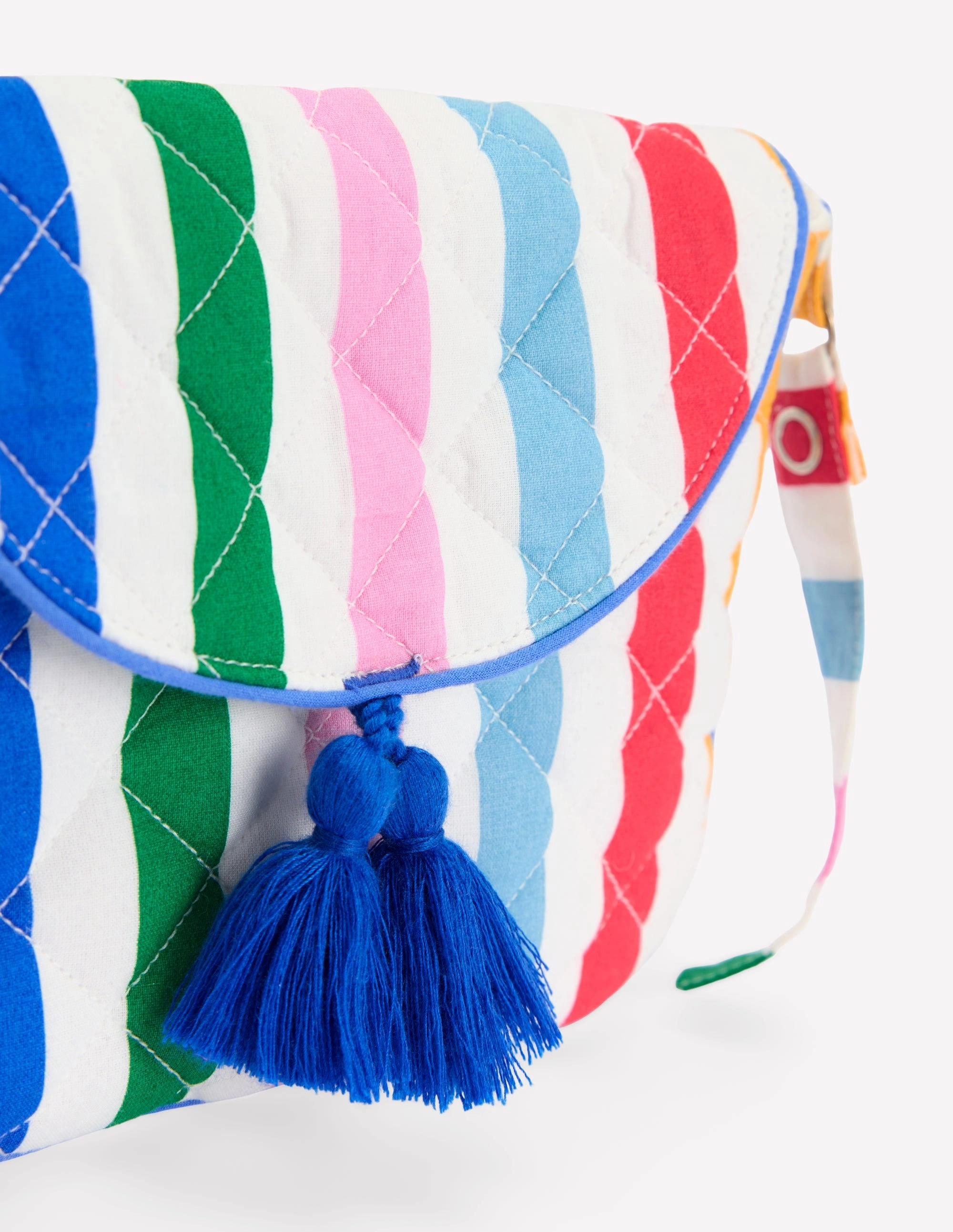 Quilted Cross-body Bag-Multi Stripe