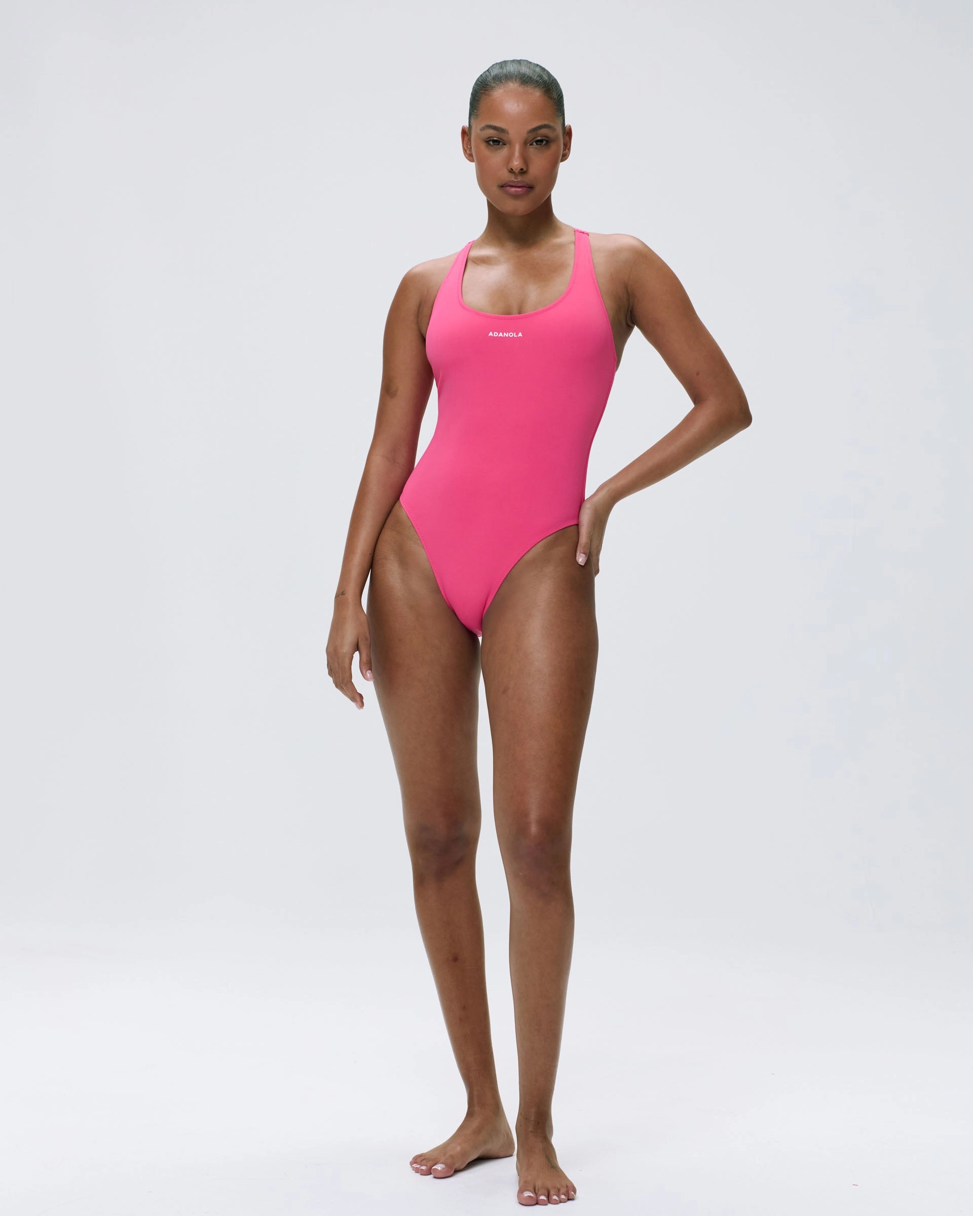 Racer Back Swimsuit - Hot Pink