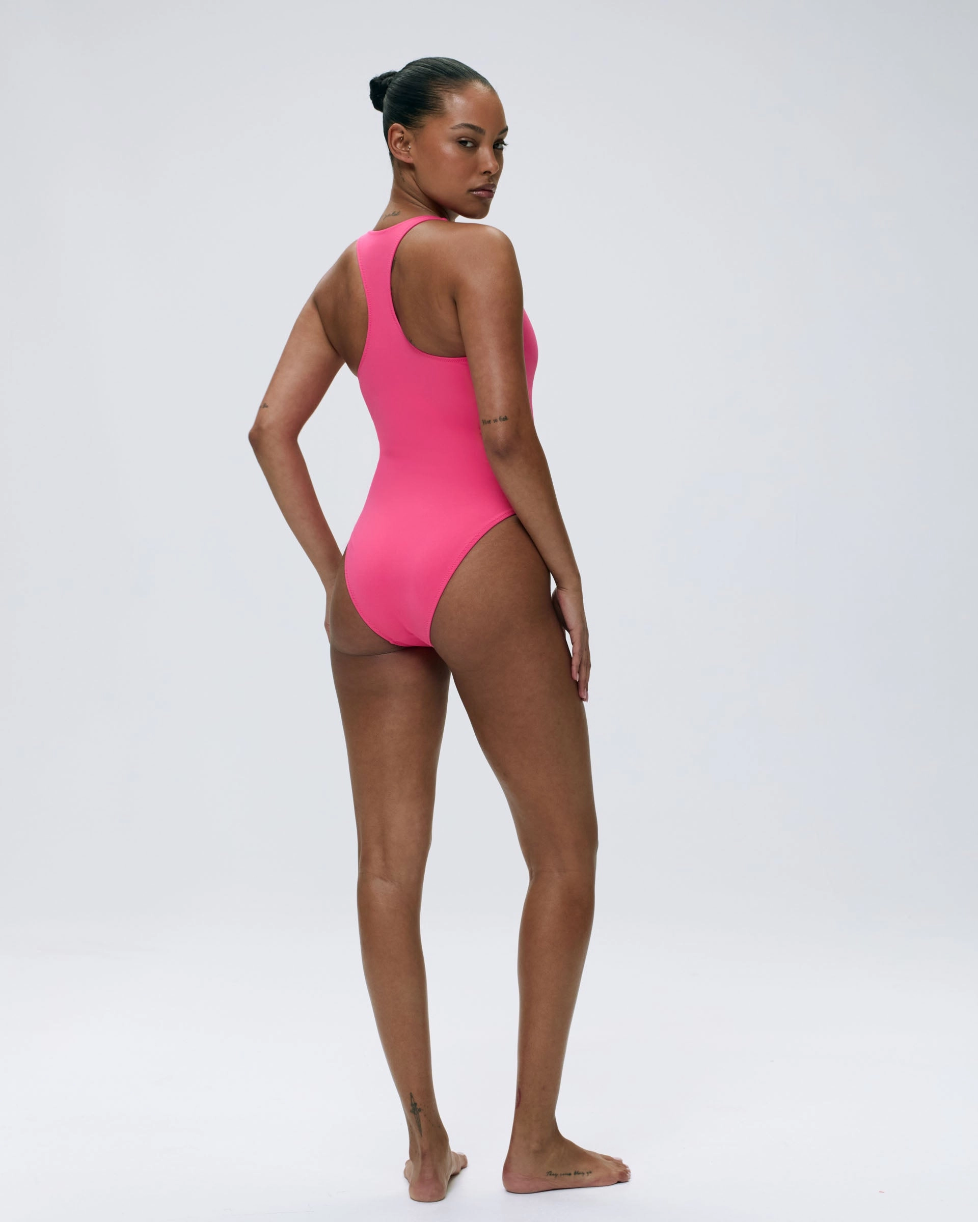 Racer Back Swimsuit - Hot Pink