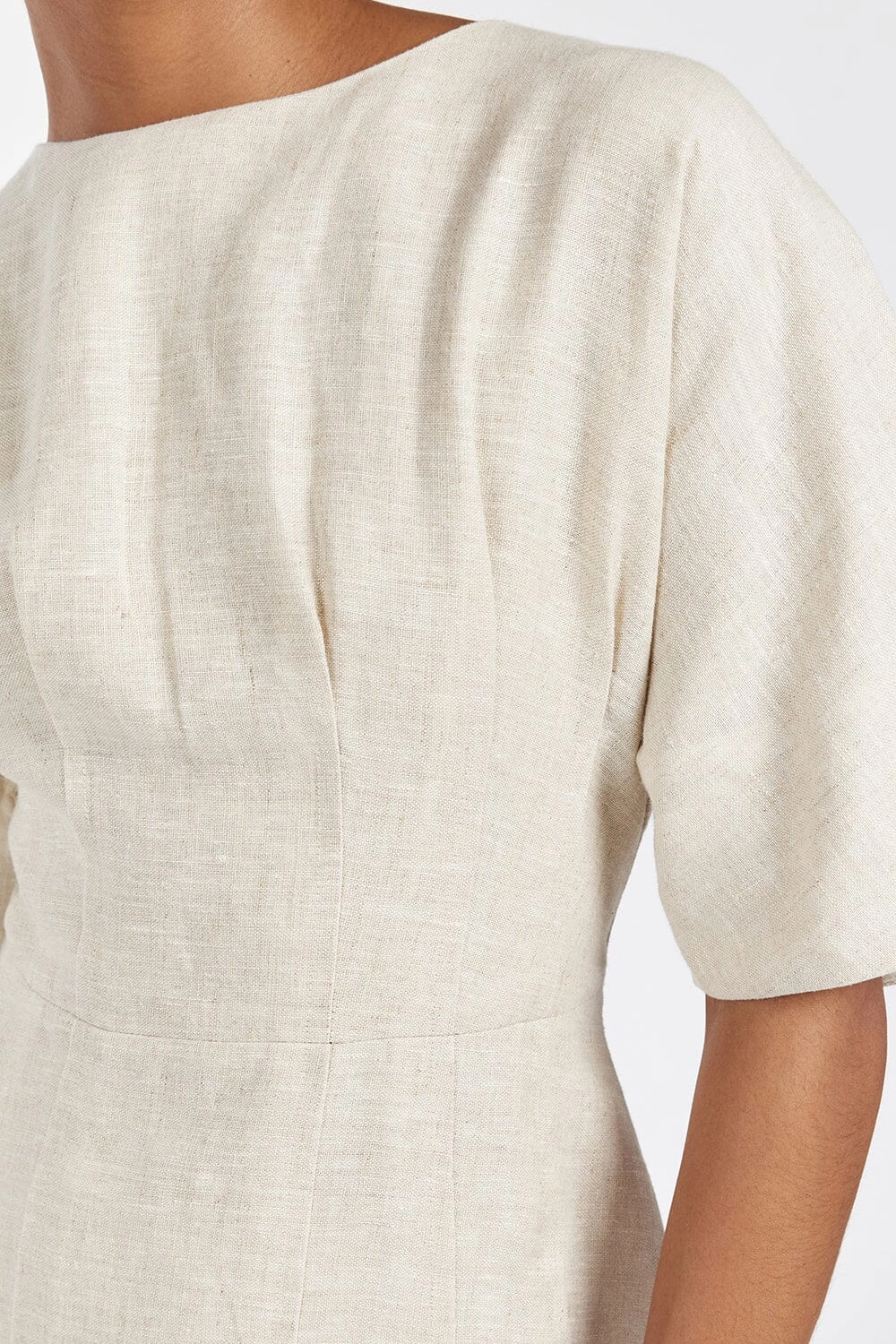 RAF NATURAL BOATNECK MIDI DRESS