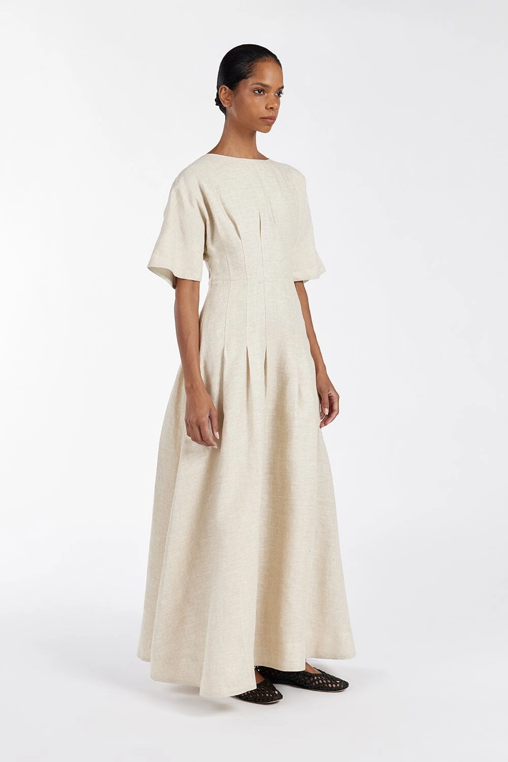 RAF NATURAL BOATNECK MIDI DRESS