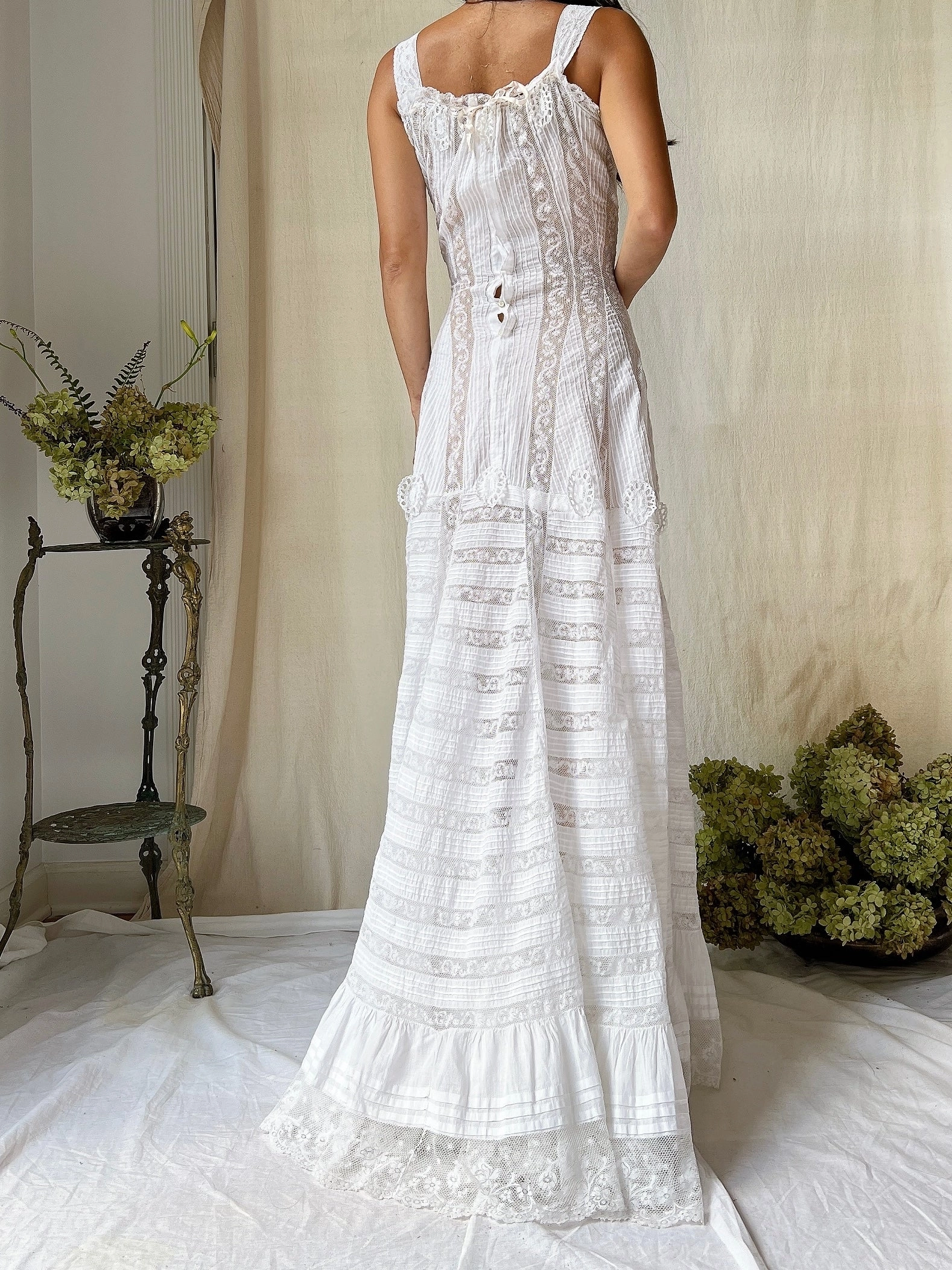 Rare Antique Valenciennes Camisole Gown - XS