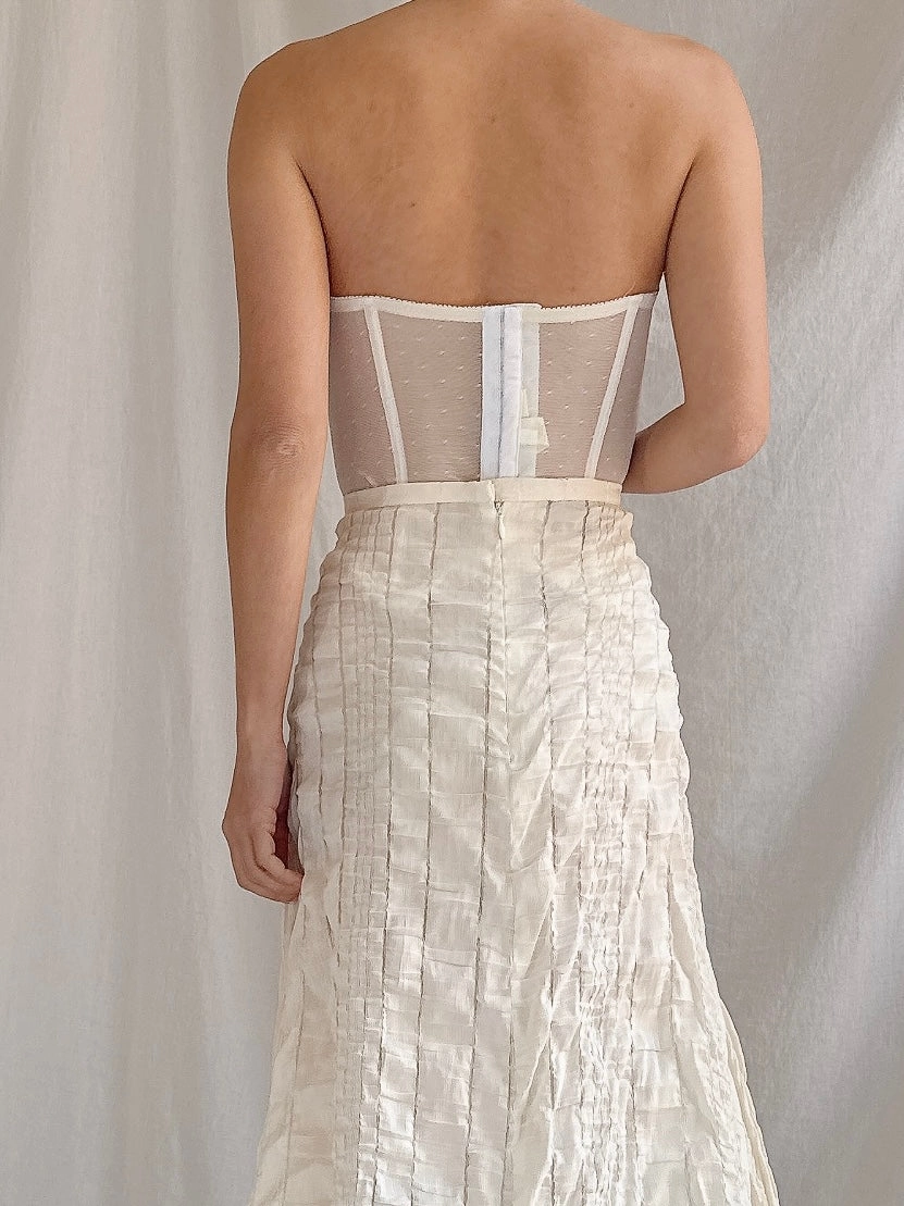 RARE Vintage VS Embroidered Bustier - 34C/36B