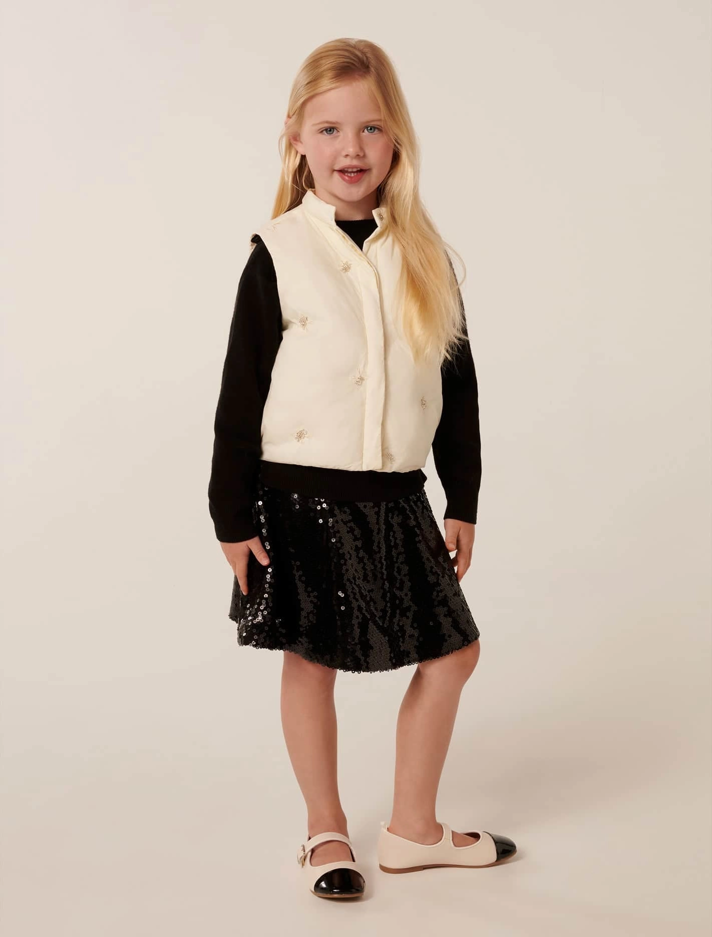 Raya Girls Beaded Puffer Vest