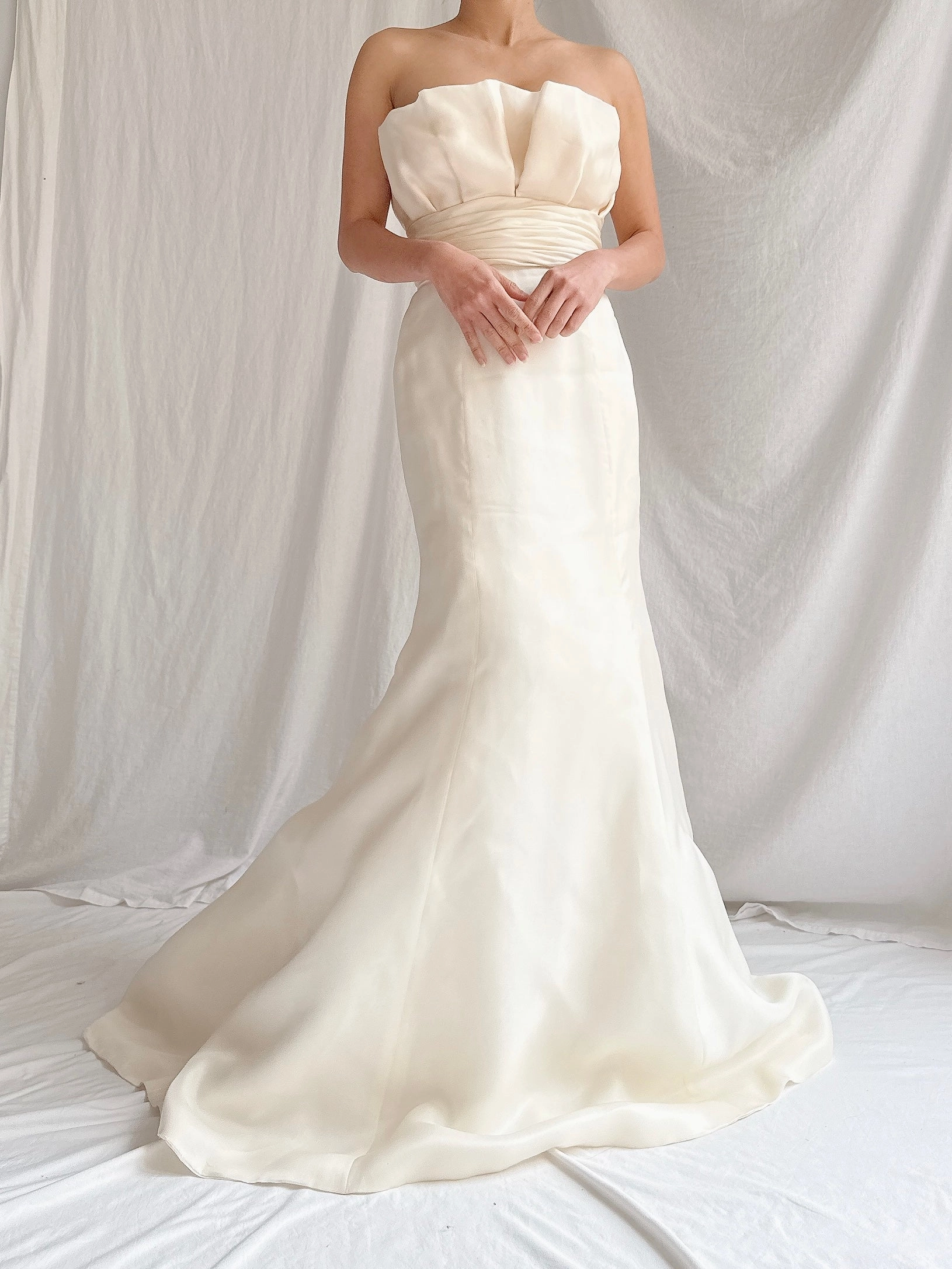 RESERVED For Jessica Monique Llhuilier Silk Organza Gown - S/4