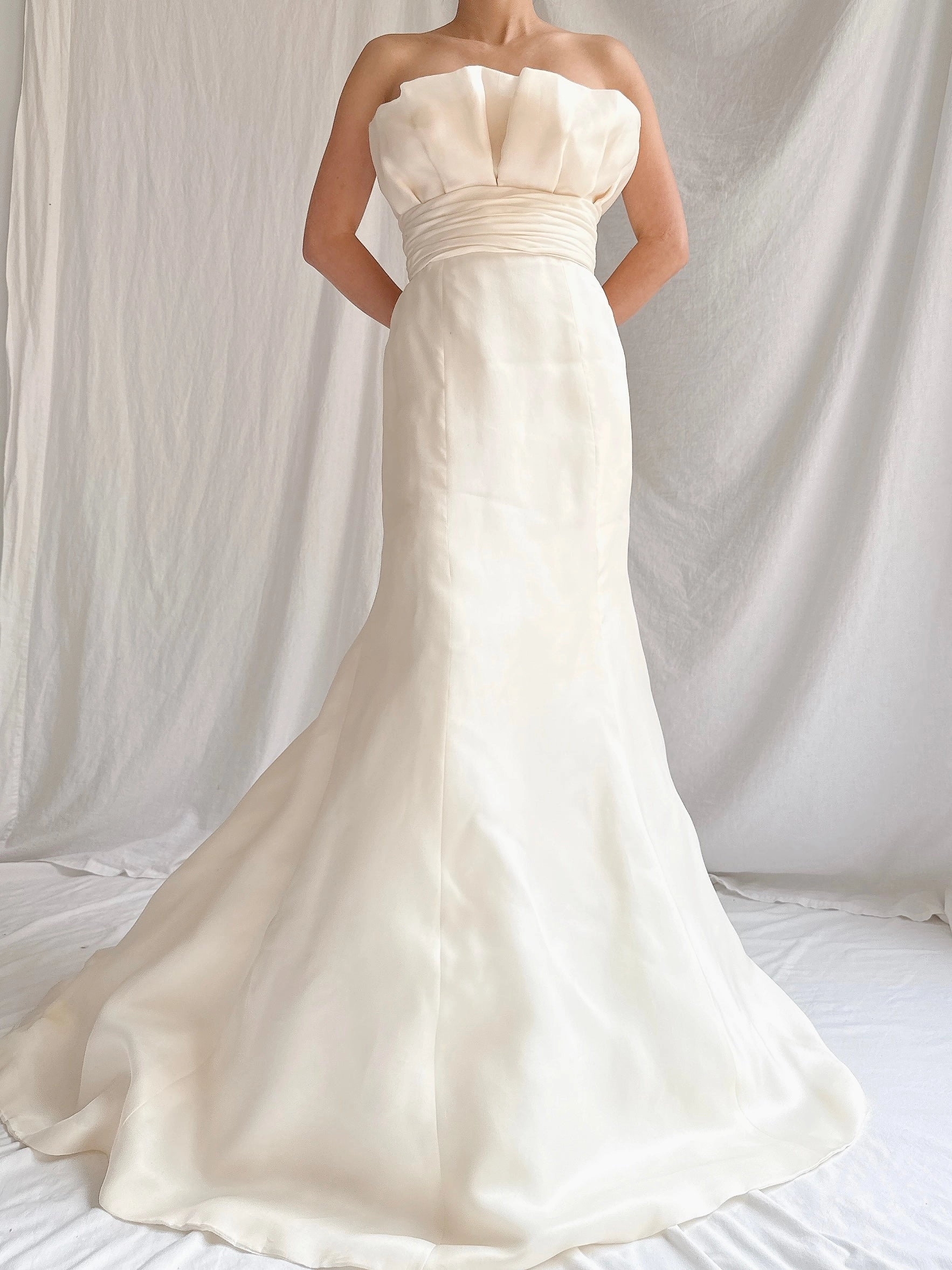 RESERVED For Jessica Monique Llhuilier Silk Organza Gown - S/4