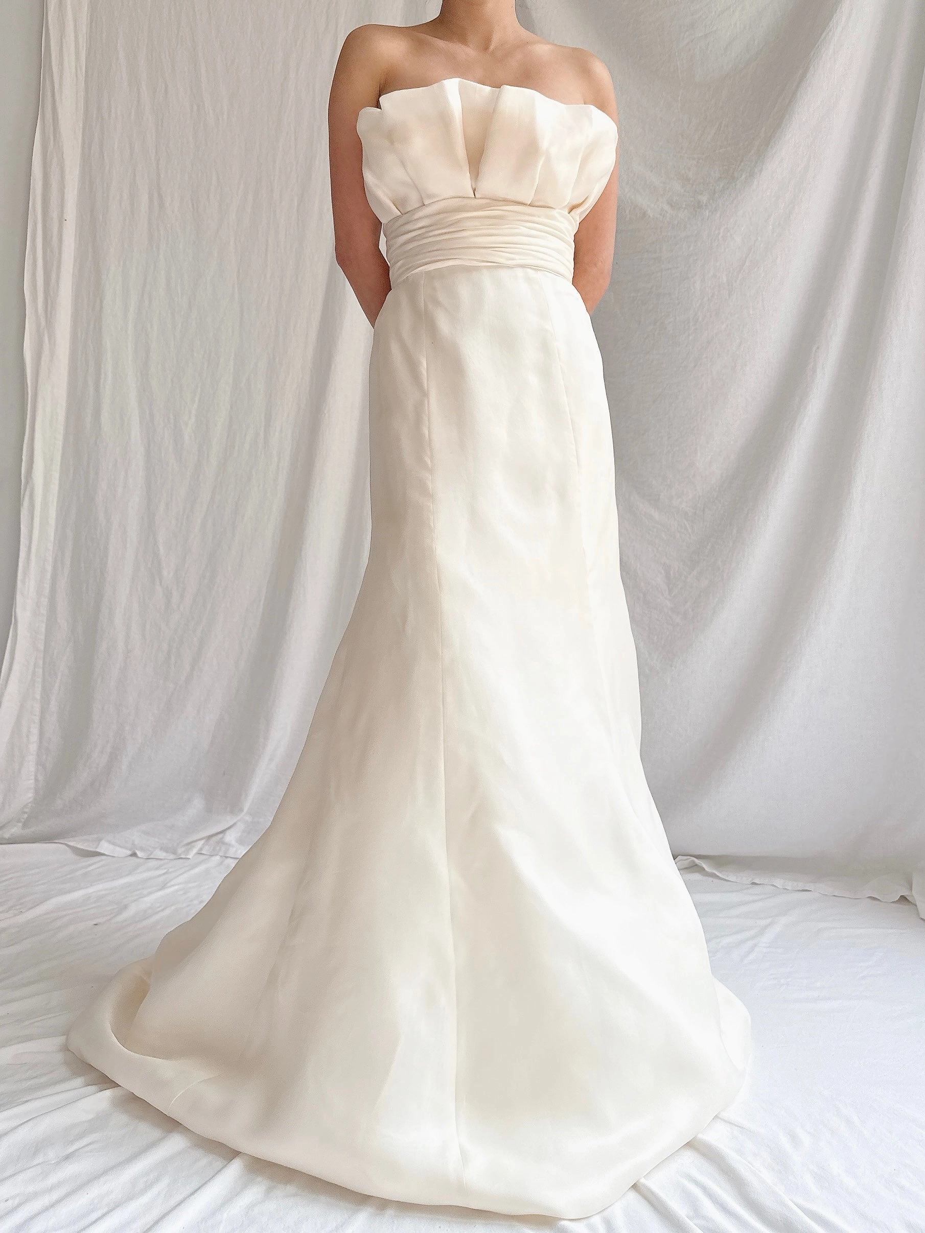 RESERVED For Jessica Monique Llhuilier Silk Organza Gown - S/4