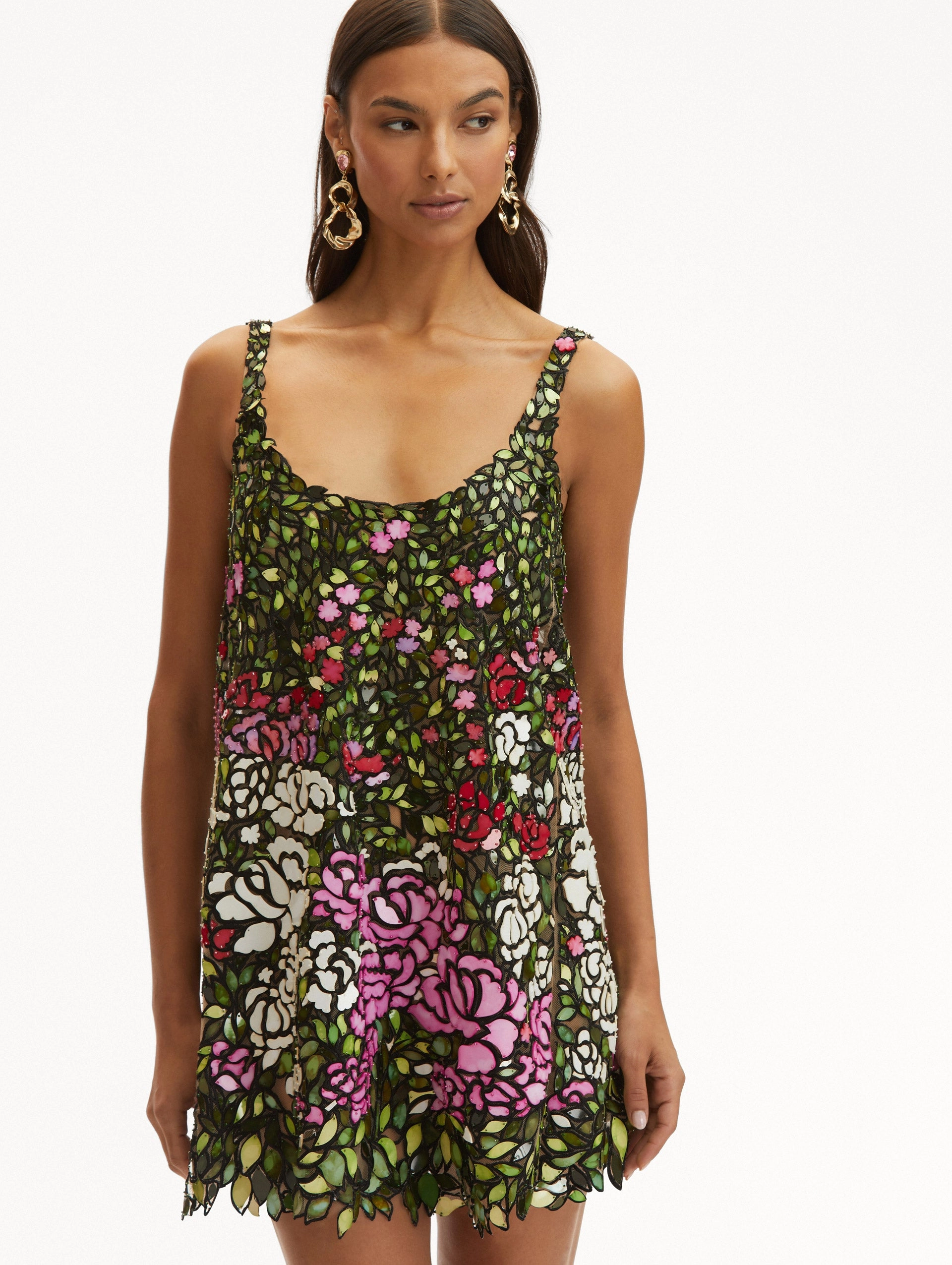 Rose Field Mosaic Cocktail Dress