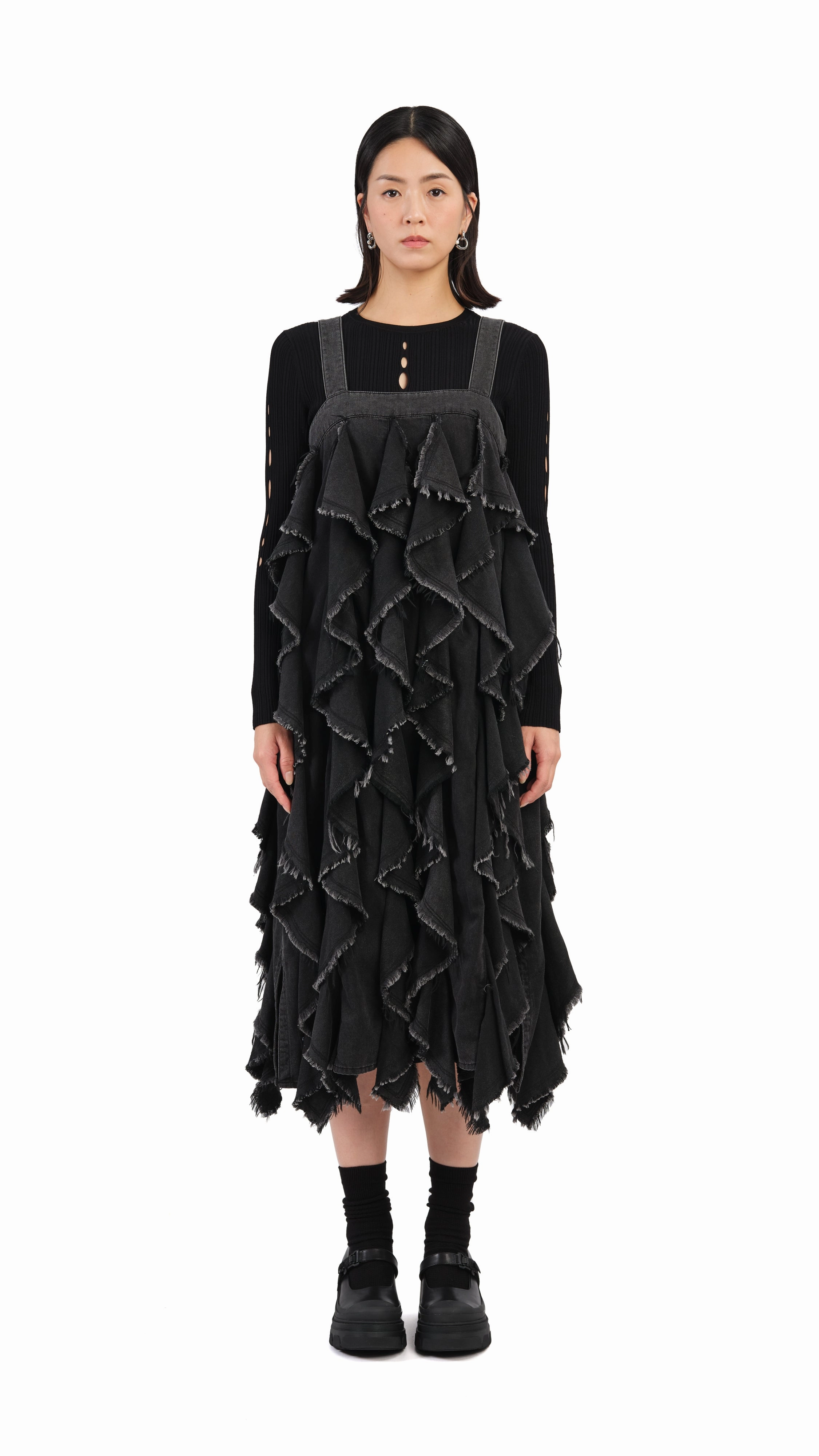 Ruffles Denim Dress