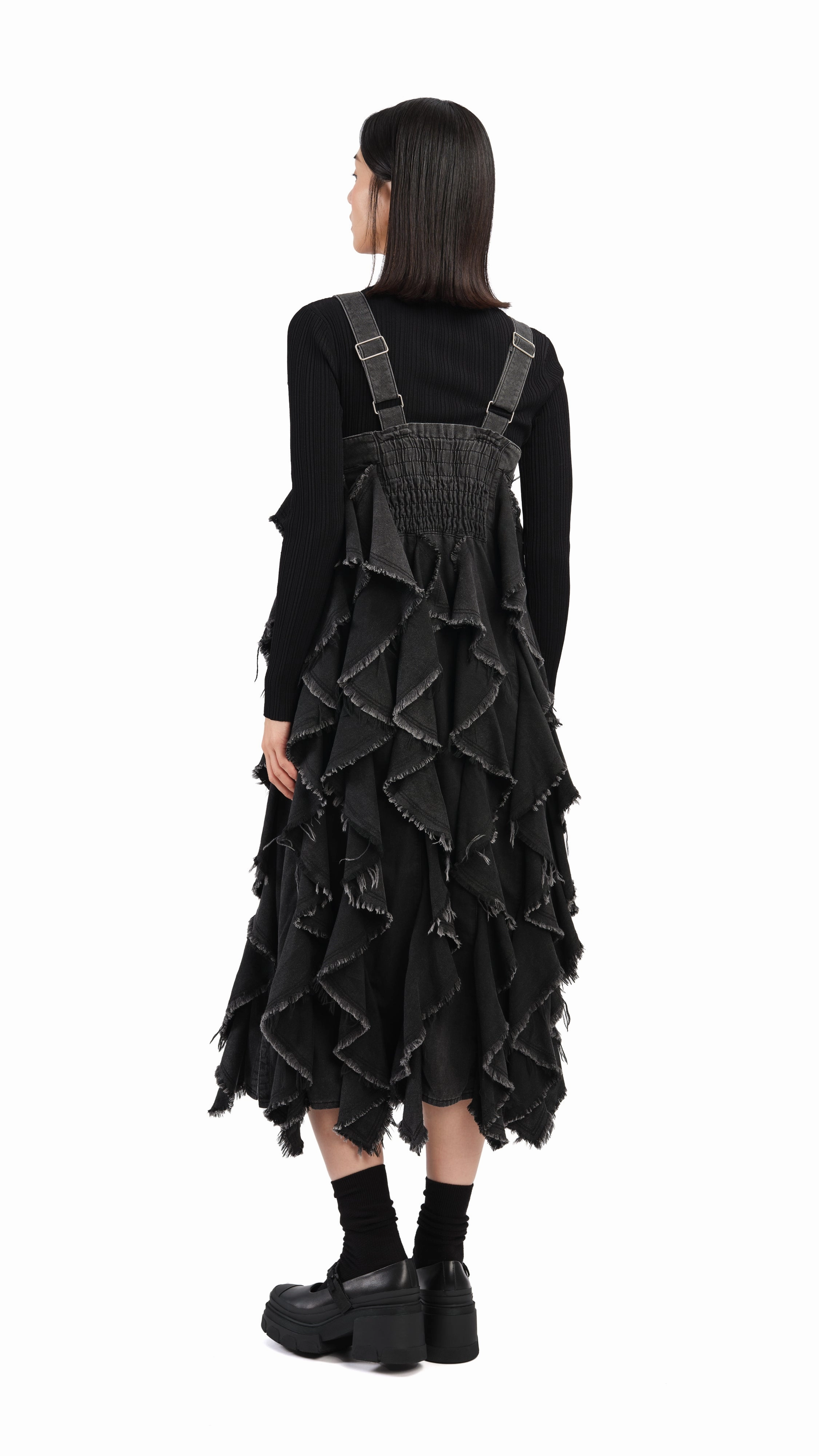 Ruffles Denim Dress