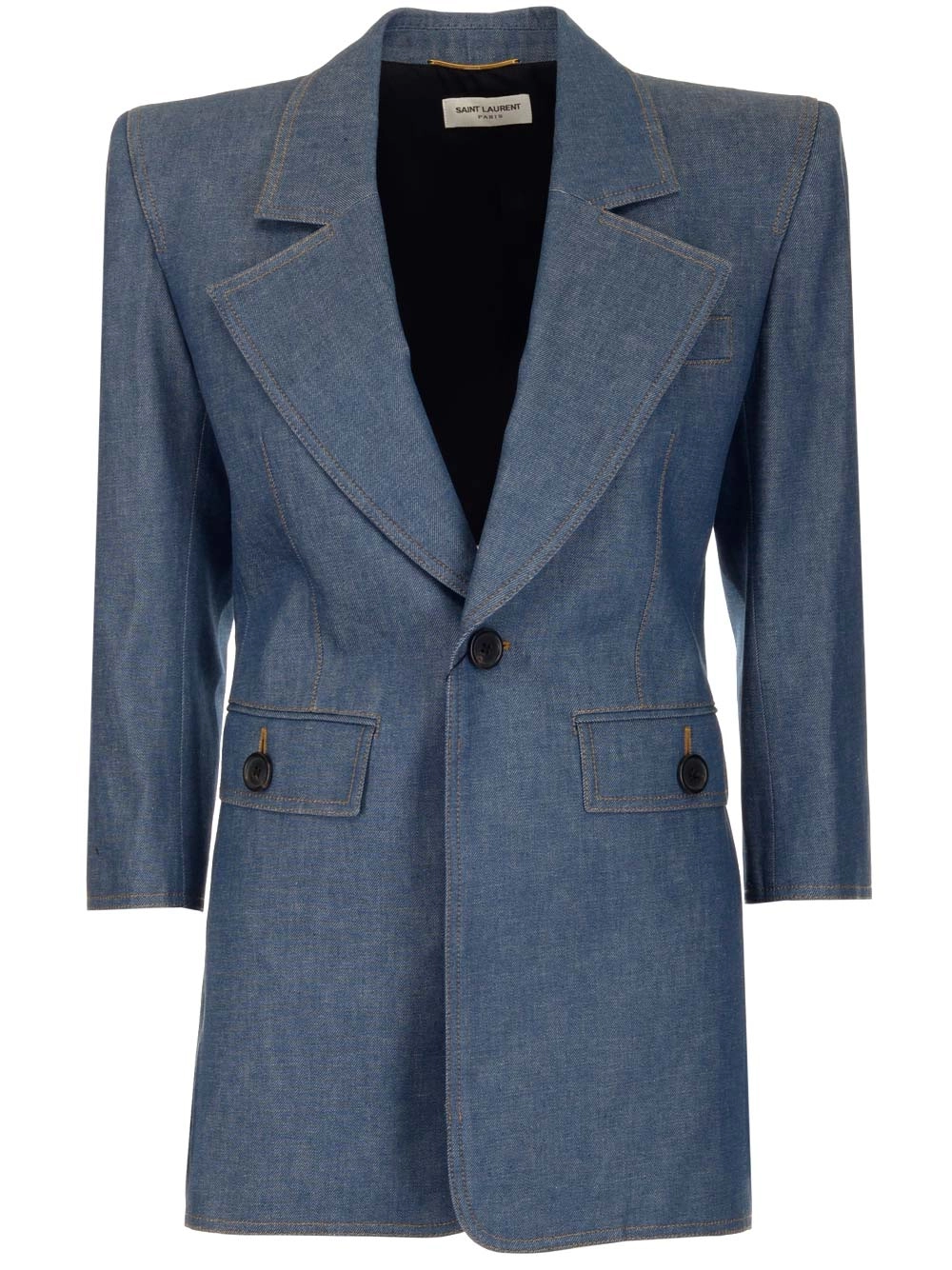 Saint Laurent Classic Lapel Single-Breasted Blazer Dress
