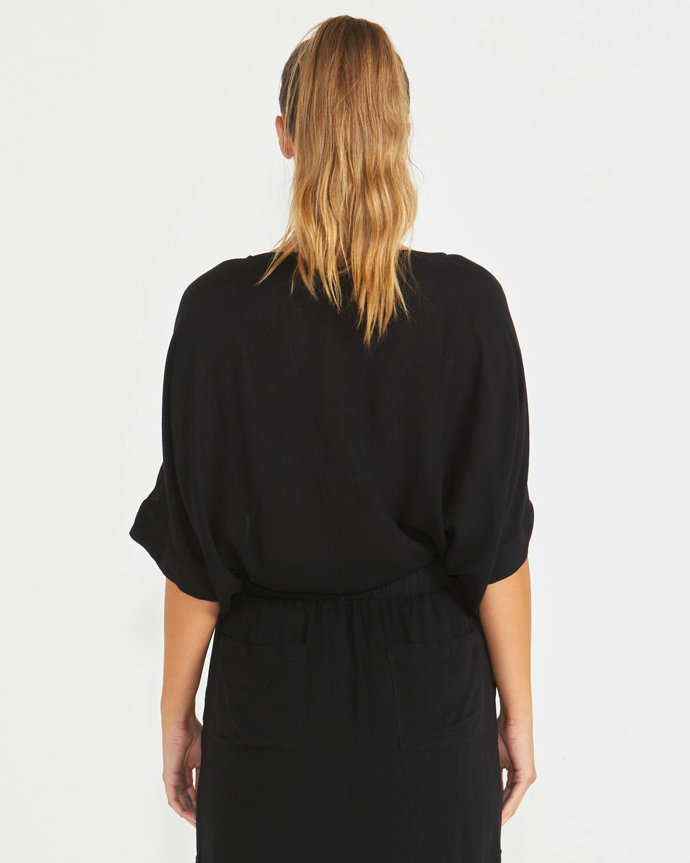 Sass Raya Oversized Top Black