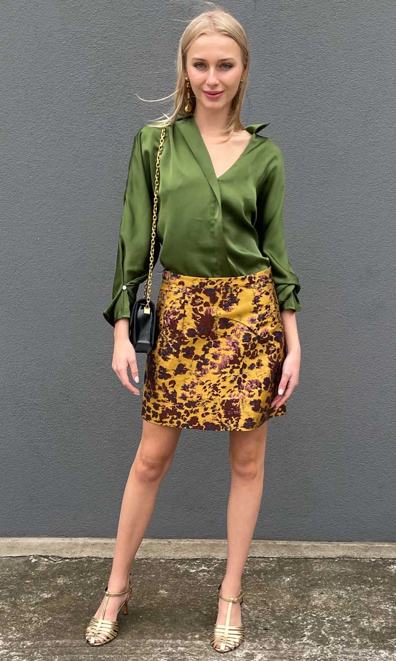 Second Female Charli Brocade Mini Skirt