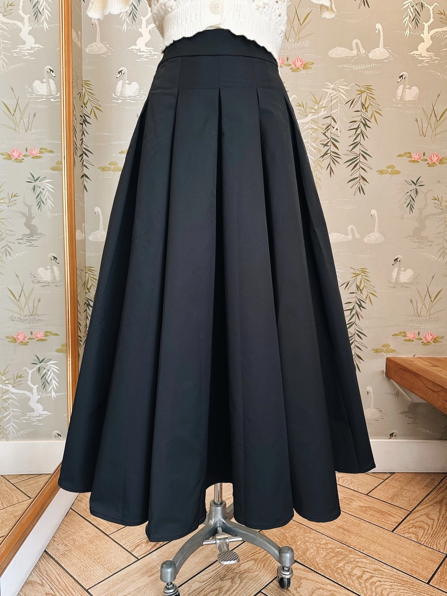 Sienna Black Midi Skirt