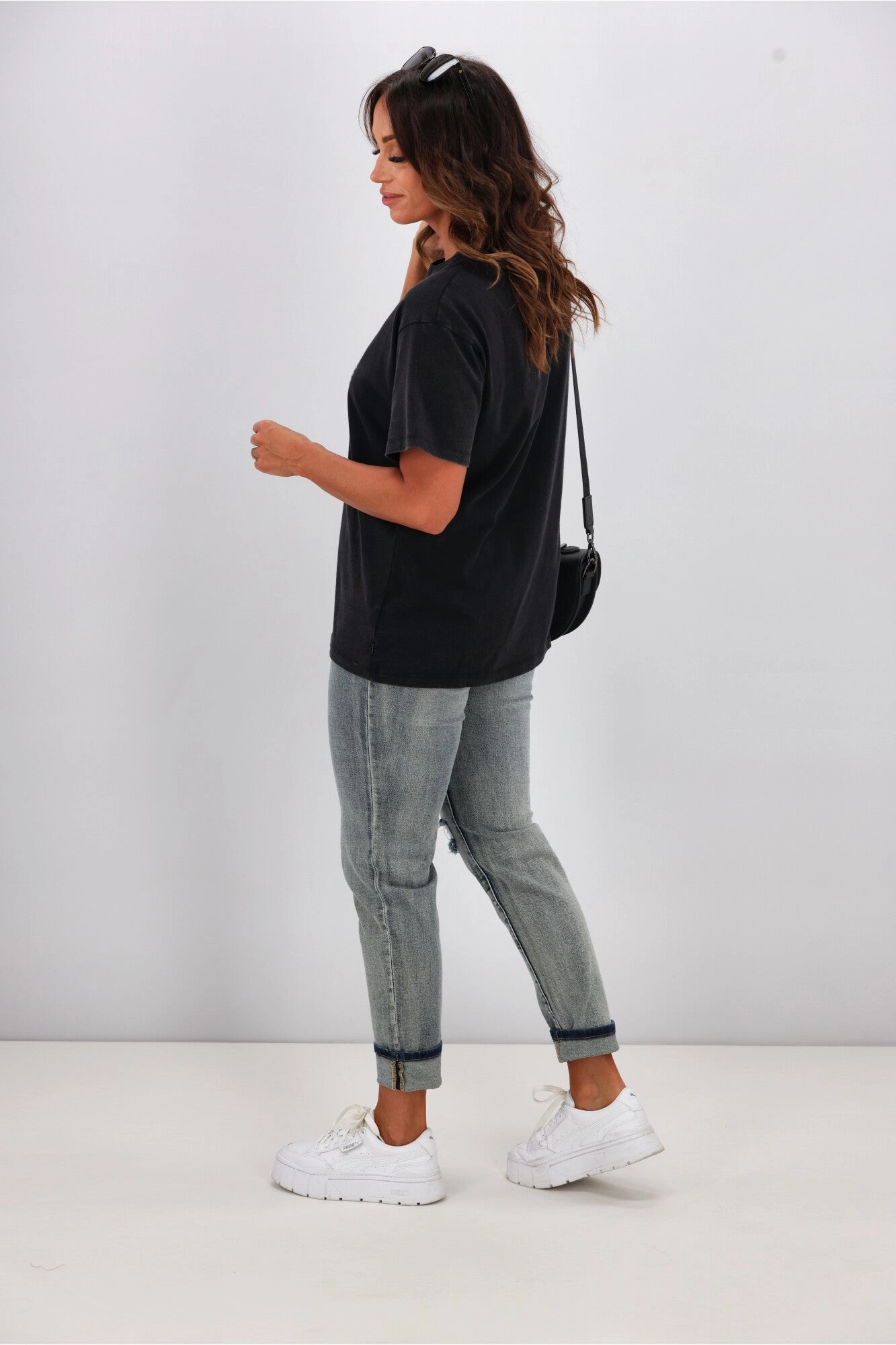 Silent Theory Luna Tee Washed Black