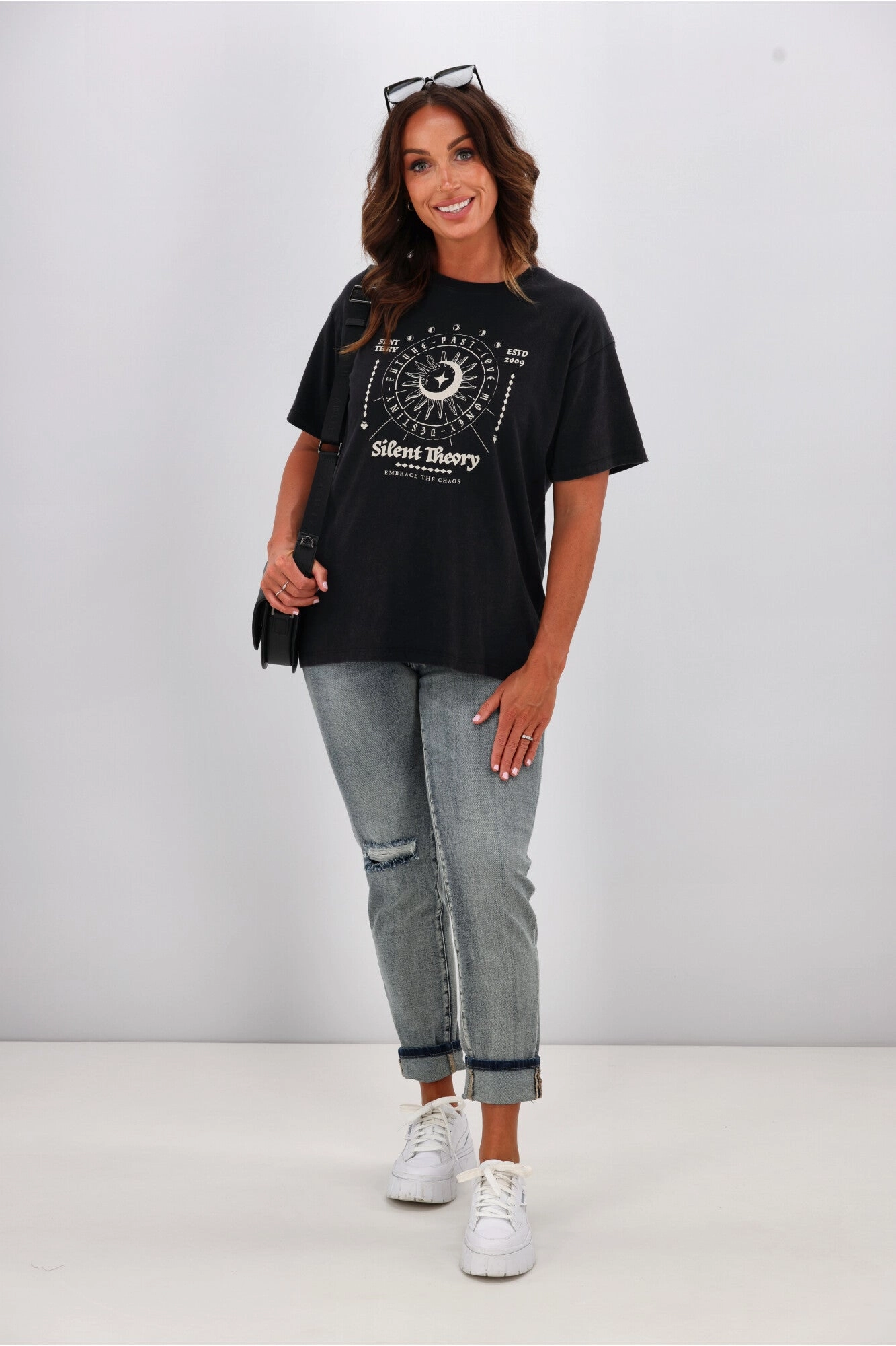 Silent Theory Luna Tee Washed Black