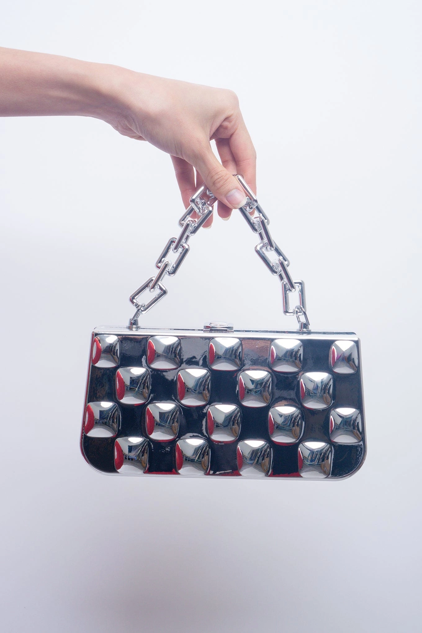 Silver Square Clutch