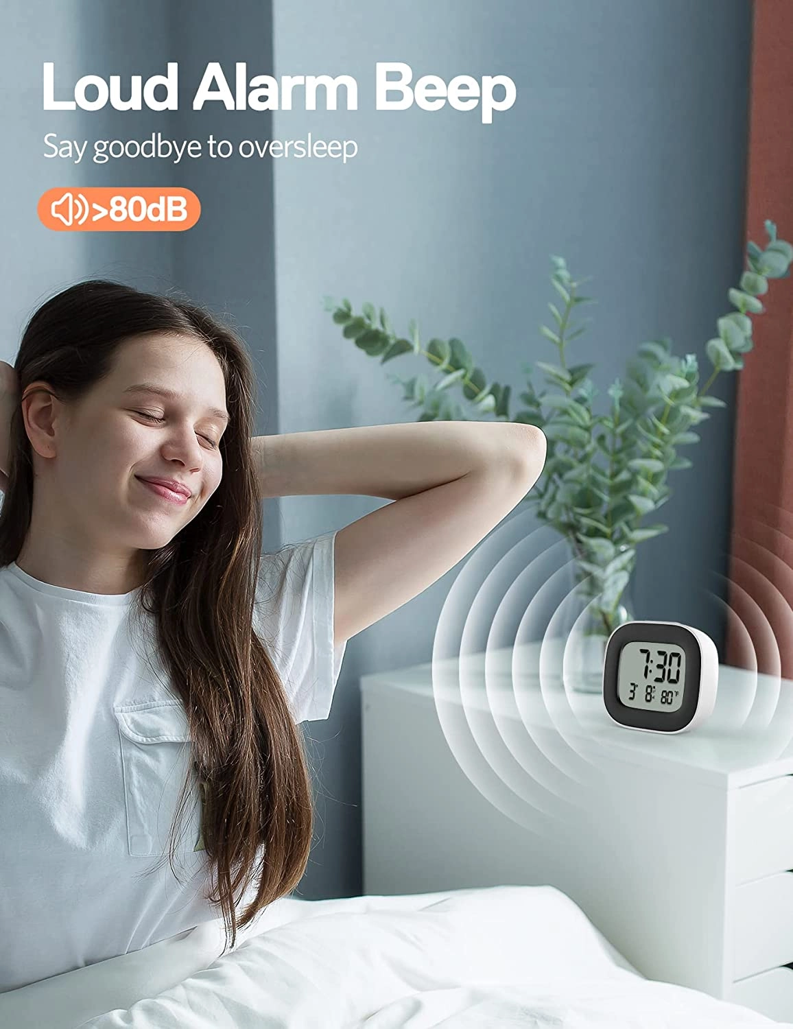 Small Bedside Clock for Kids, Battery Operate