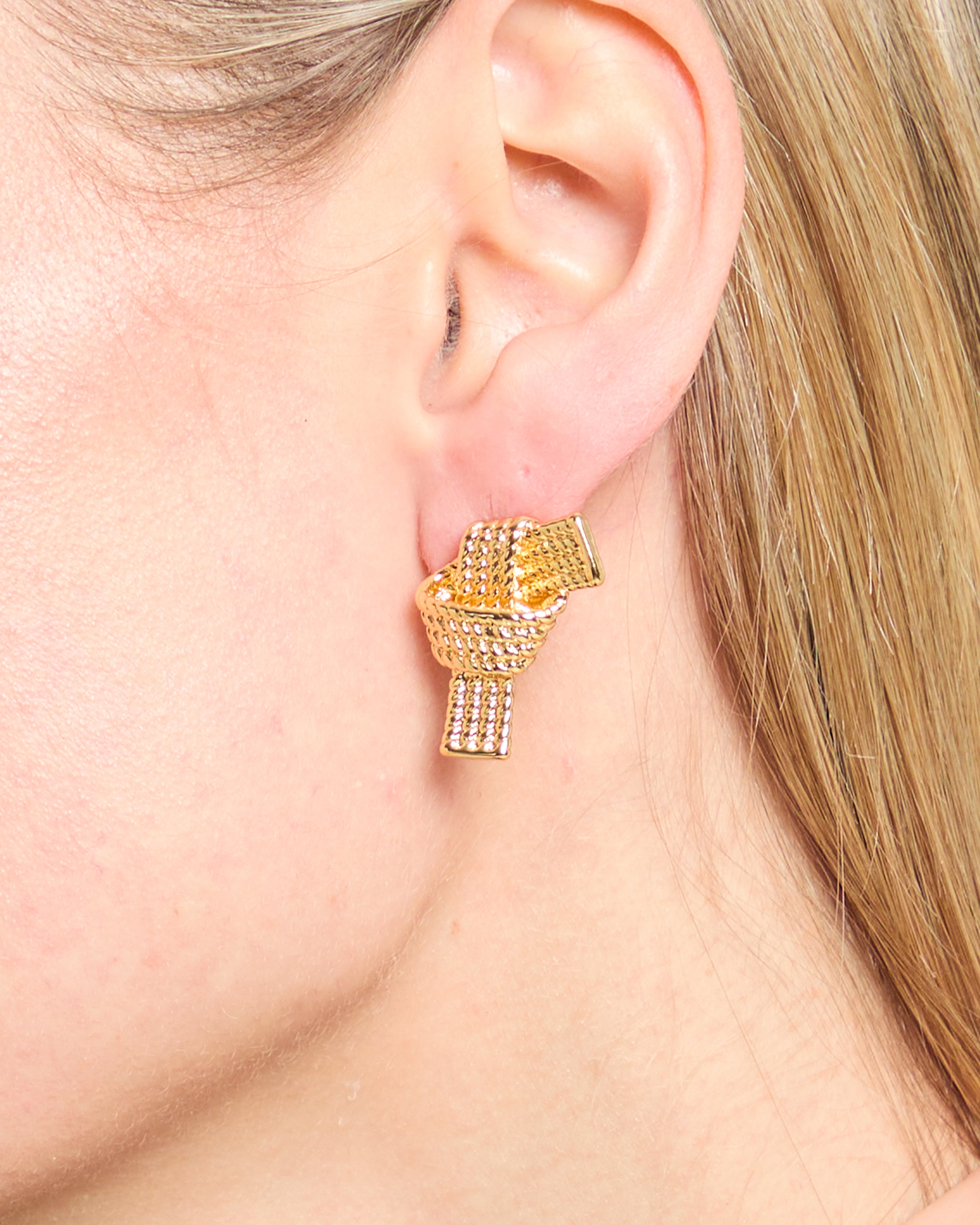 Textured Knot Earrings