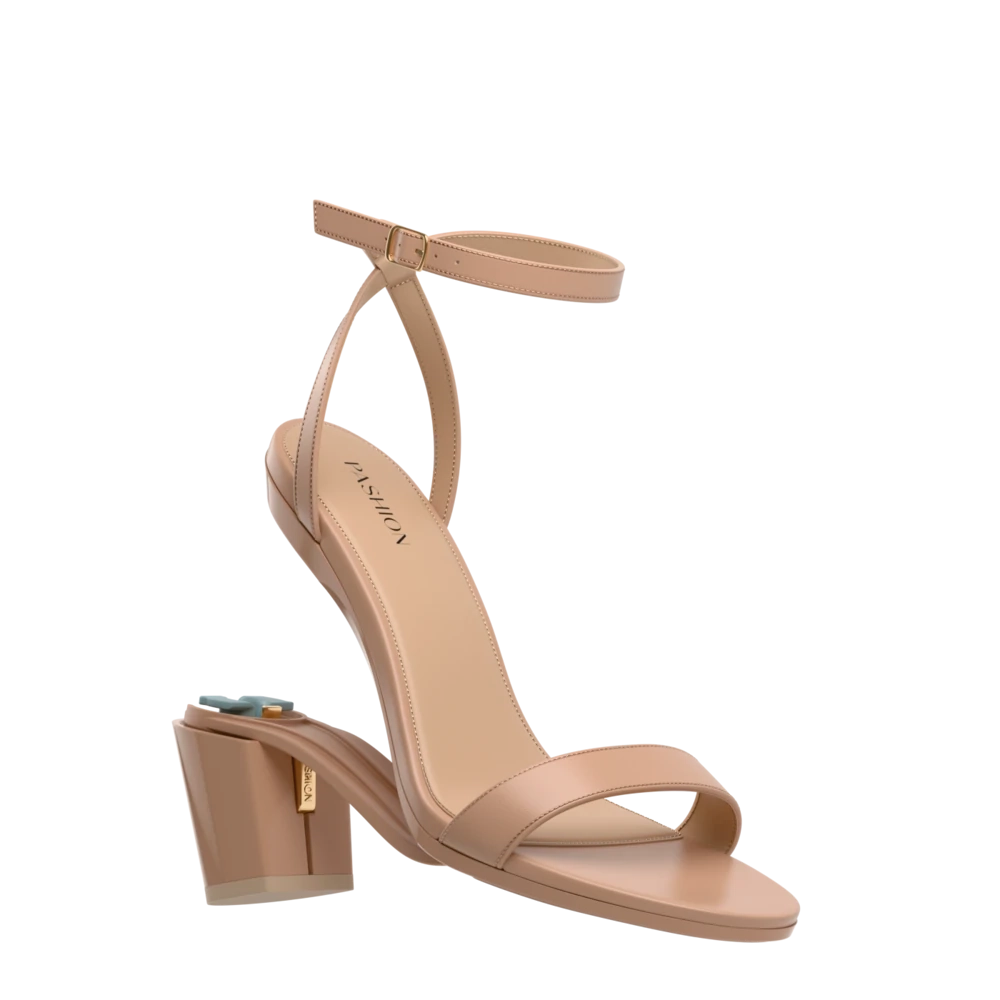 The Brenna - Latte Leather 3 Block