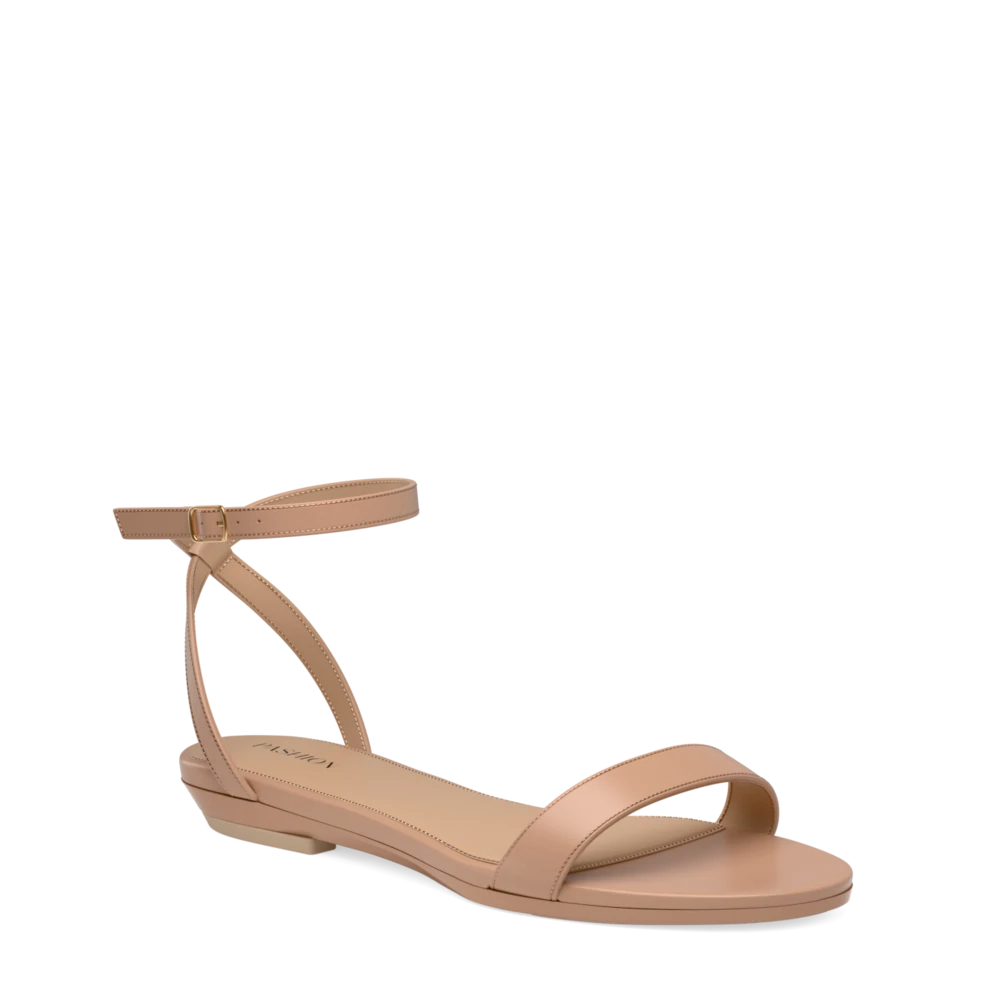 The Brenna - Latte Leather 3 Stiletto