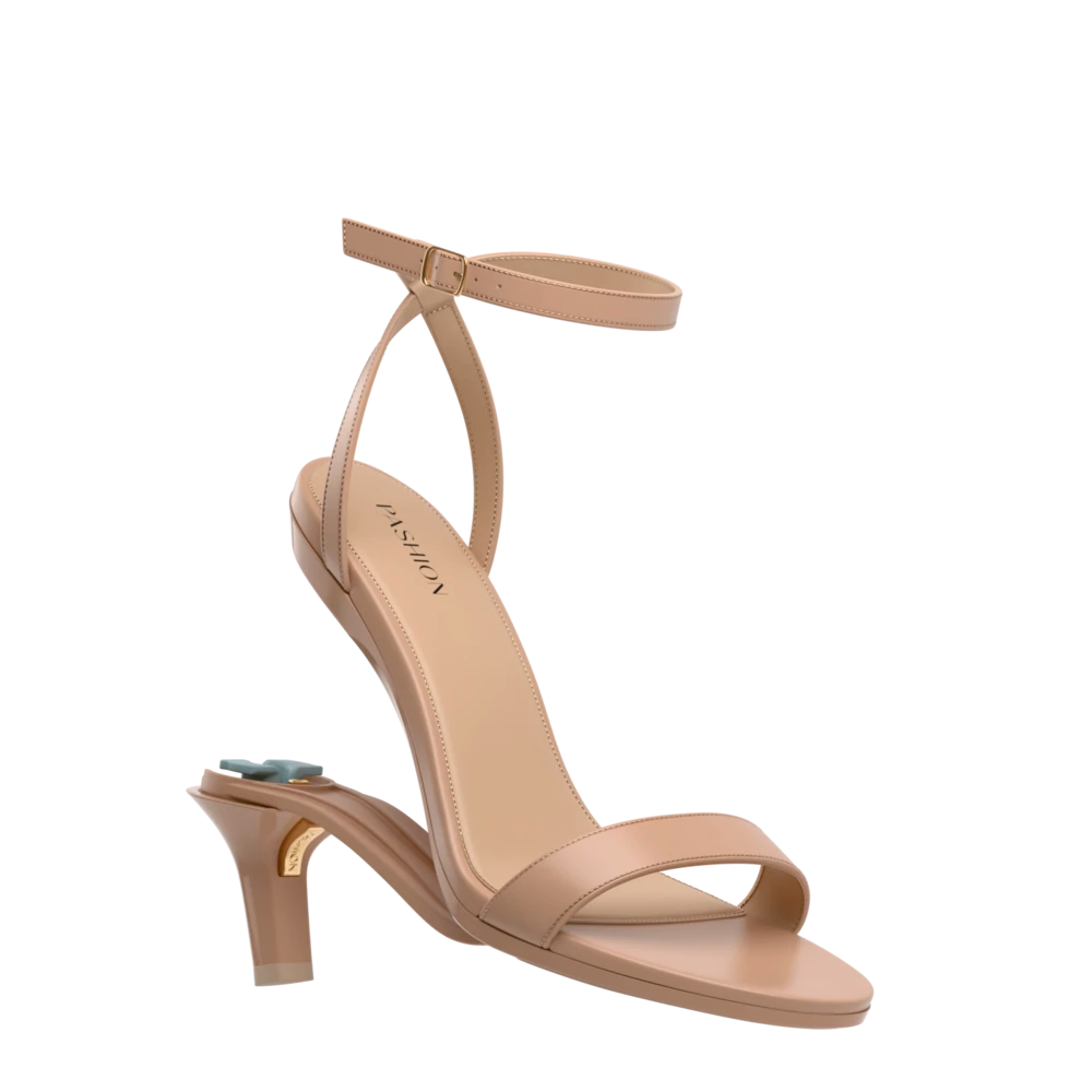 The Brenna - Latte Leather 3 Stiletto