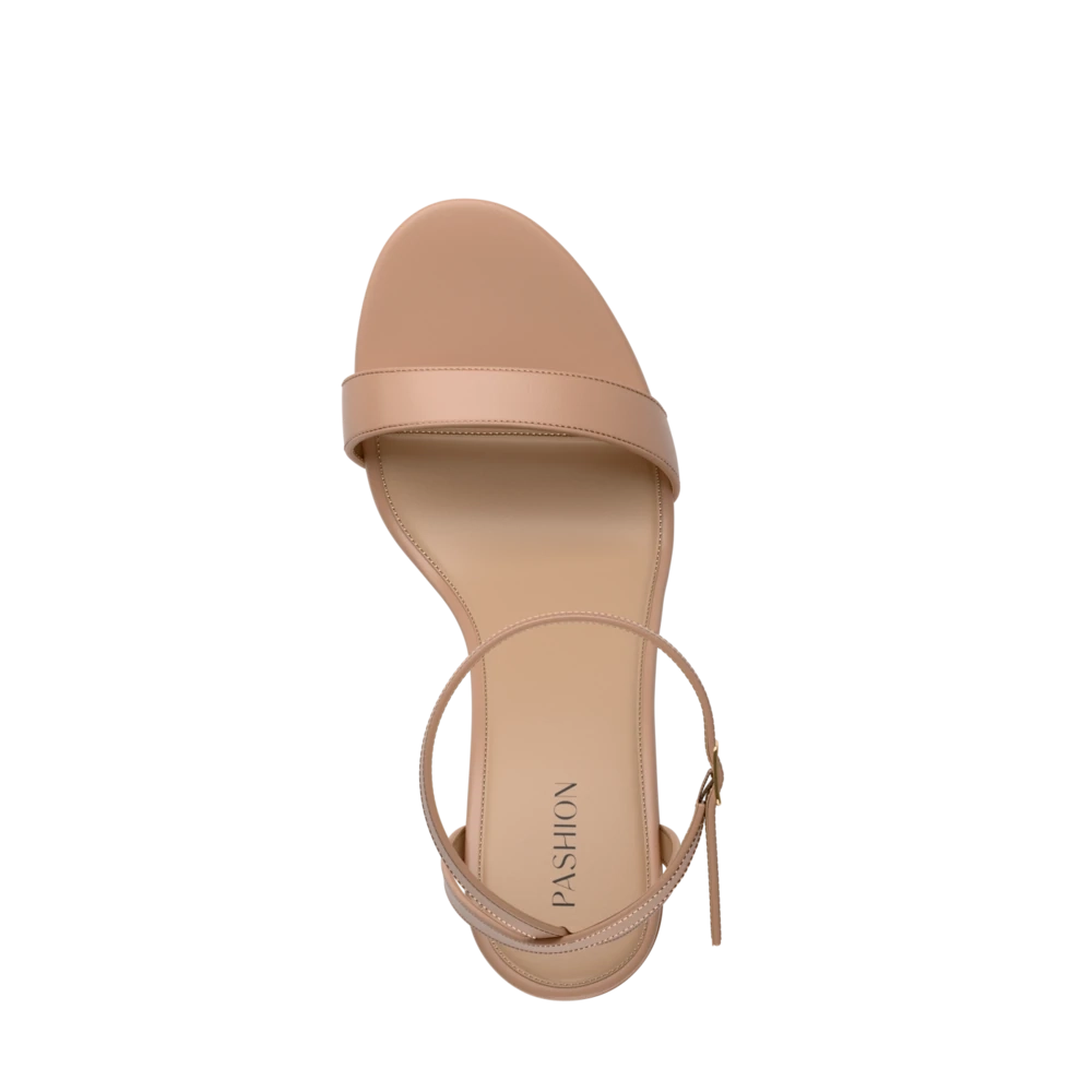 The Brenna - Latte Leather 3 Stiletto