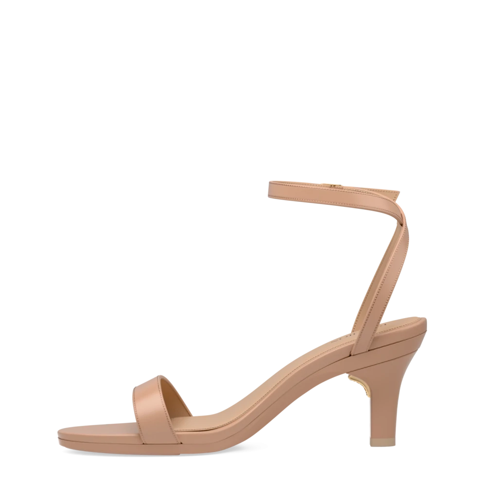 The Brenna - Latte Leather 3 Stiletto