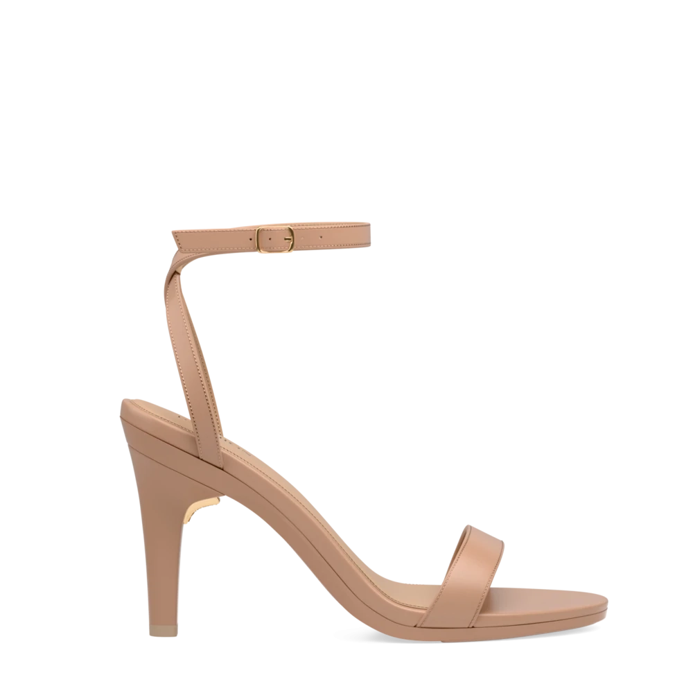 The Brenna - Latte Leather 4 Stiletto