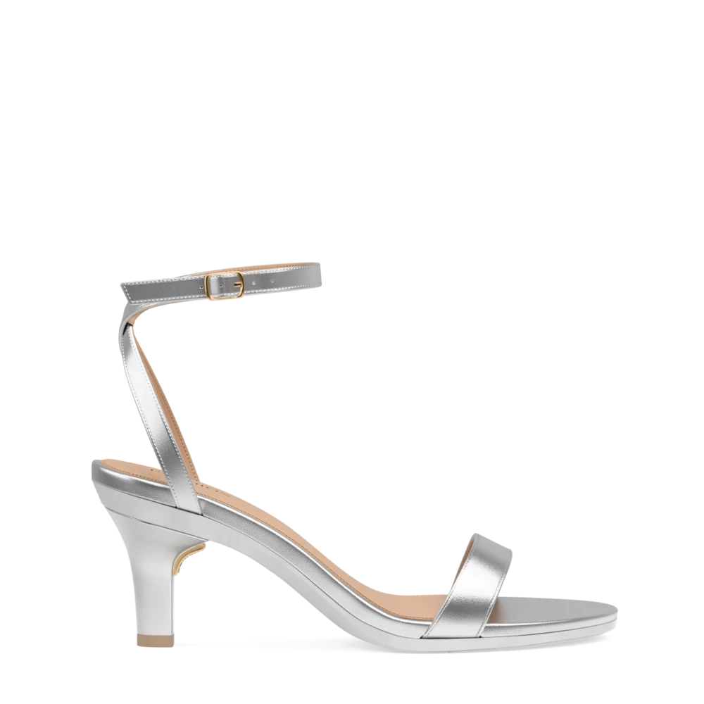 The Brenna - Matte Silver 3 Stiletto