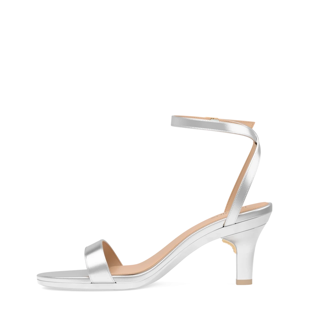 The Brenna - Matte Silver 3 Stiletto