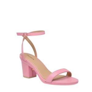 The Brenna - Pink Leather 3 Block