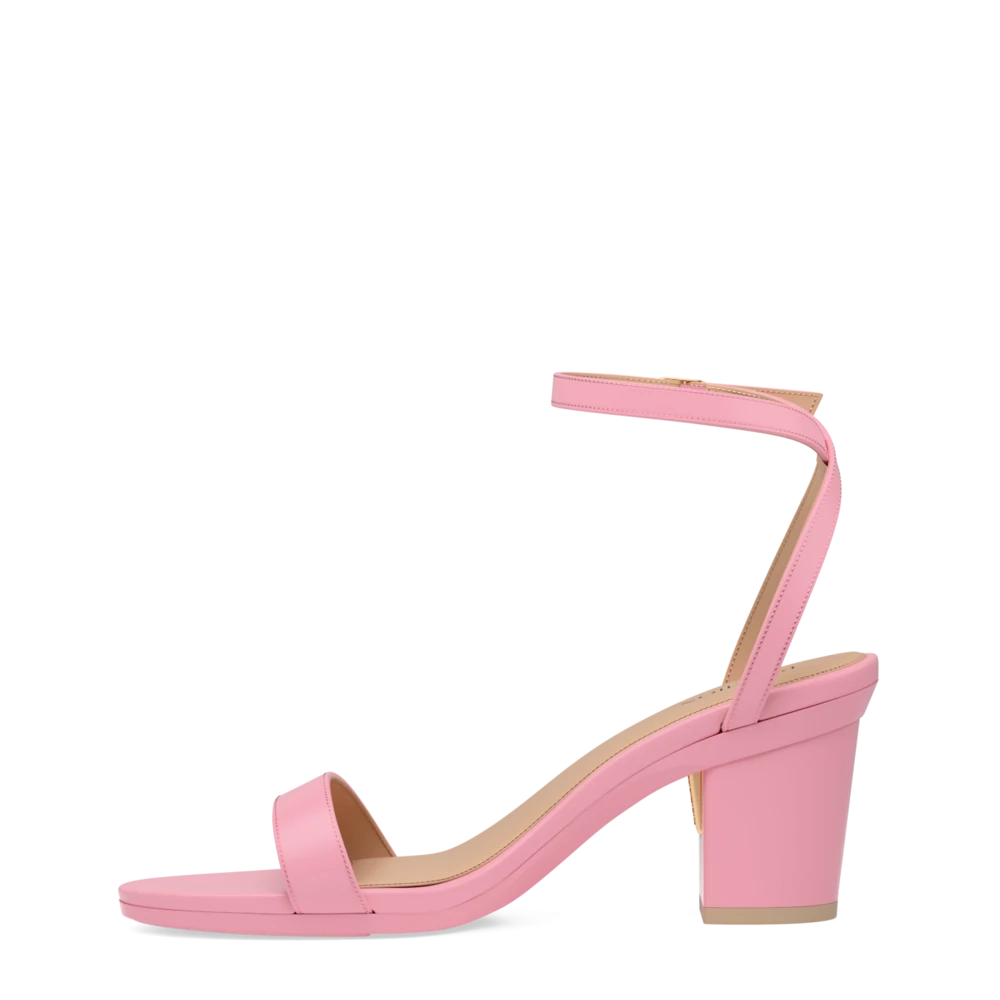 The Brenna - Pink Leather 3 Block