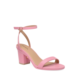 The Brenna - Pink Leather 3 Block